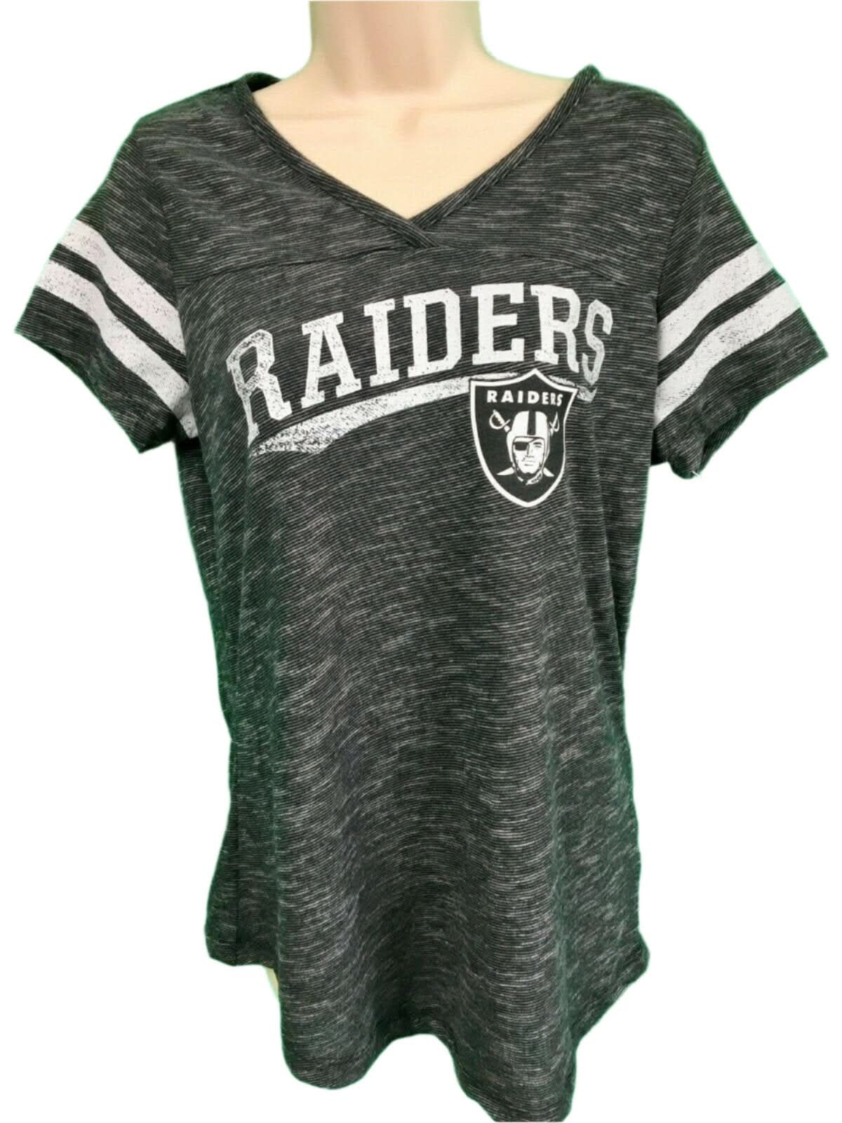 NFL Las Vegas Raiders Striped T-Shirt Women's Small NWT