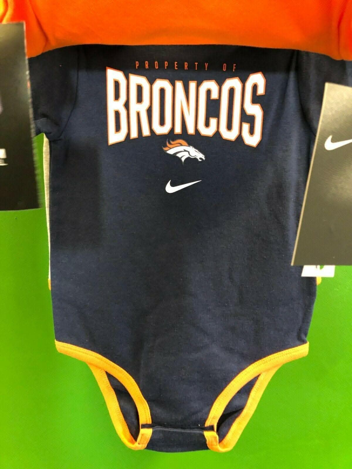 NFL Denver Broncos Set of 3 Bodysuits/Vests 24 months NWT