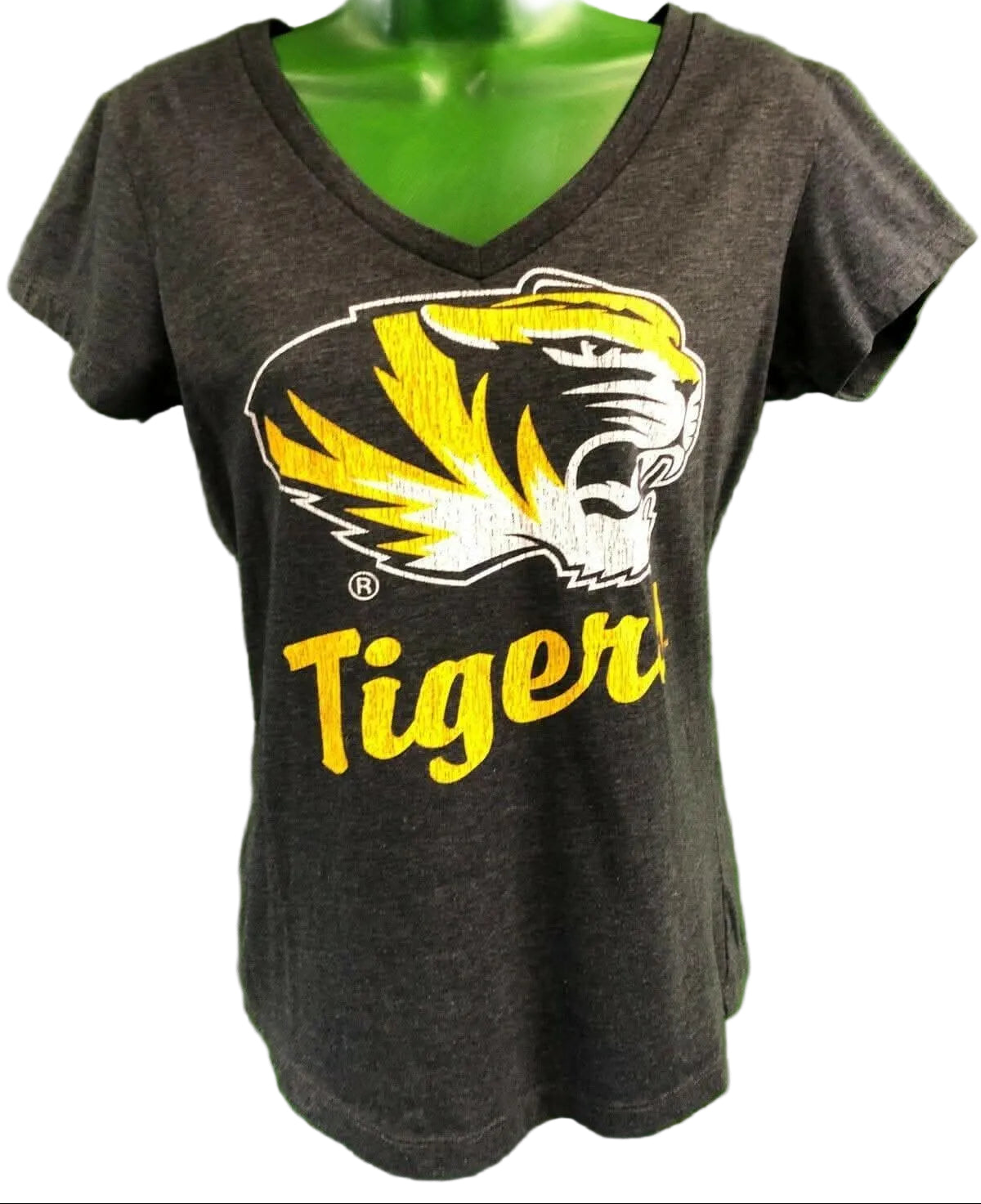 NCAA Missouri Tigers V-Neck Large Logo Colosseum T-Shirt Women's Large