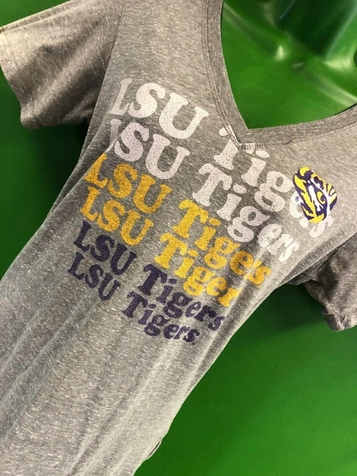 NCAA Louisiana State LSU Tigers Russell T-Shirt Grey Women's Large