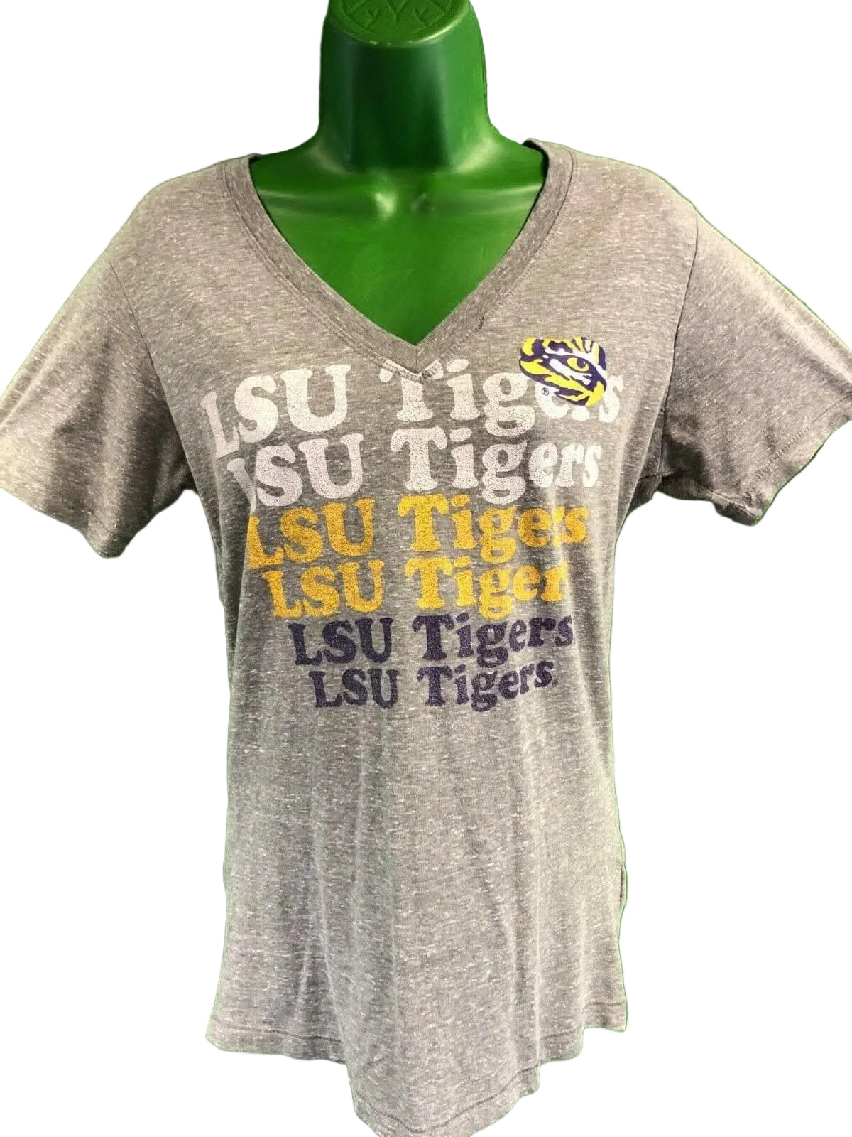 NCAA Louisiana State LSU Tigers Russell T-Shirt Grey Women's Large