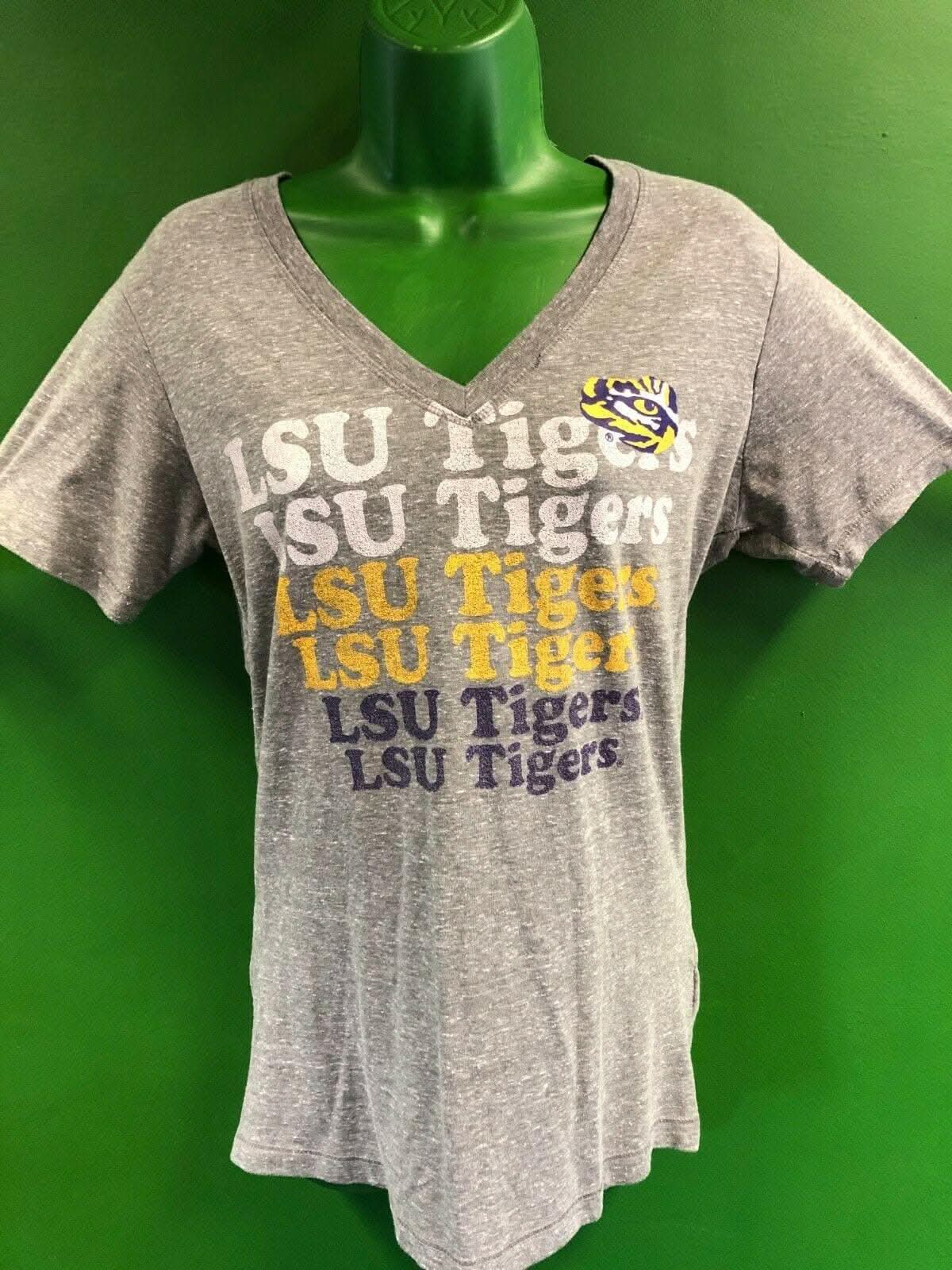 NCAA Louisiana State LSU Tigers Russell T-Shirt Grey Women's Large