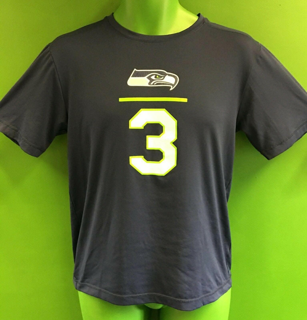 NFL Seattle Seahawks Wilson #3 Jersey-Style T-Shirt TX3 Cool Men's Small