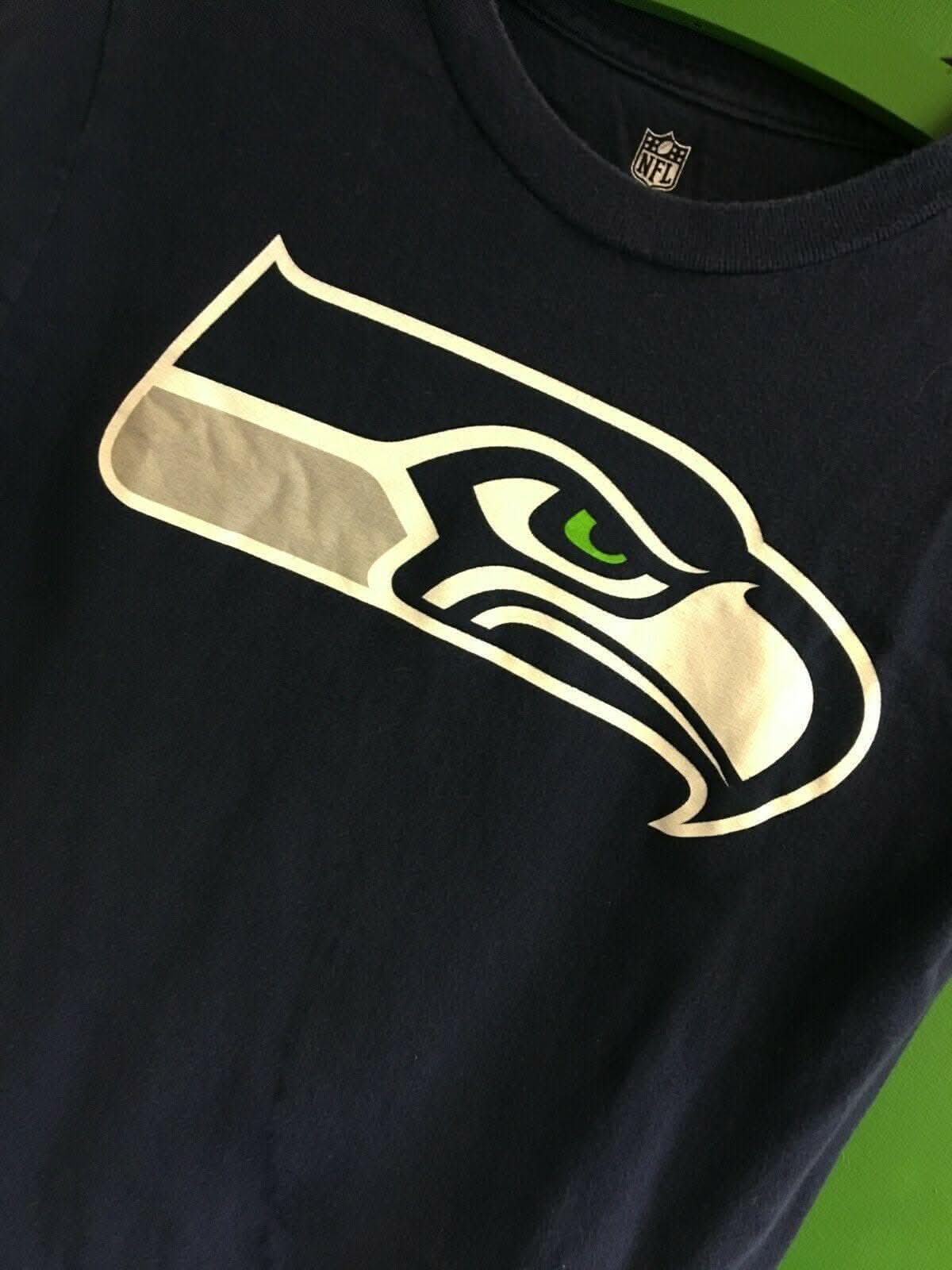 NFL Seattle Seahawks Navy Blue T-Shirt Youth Small 6-8