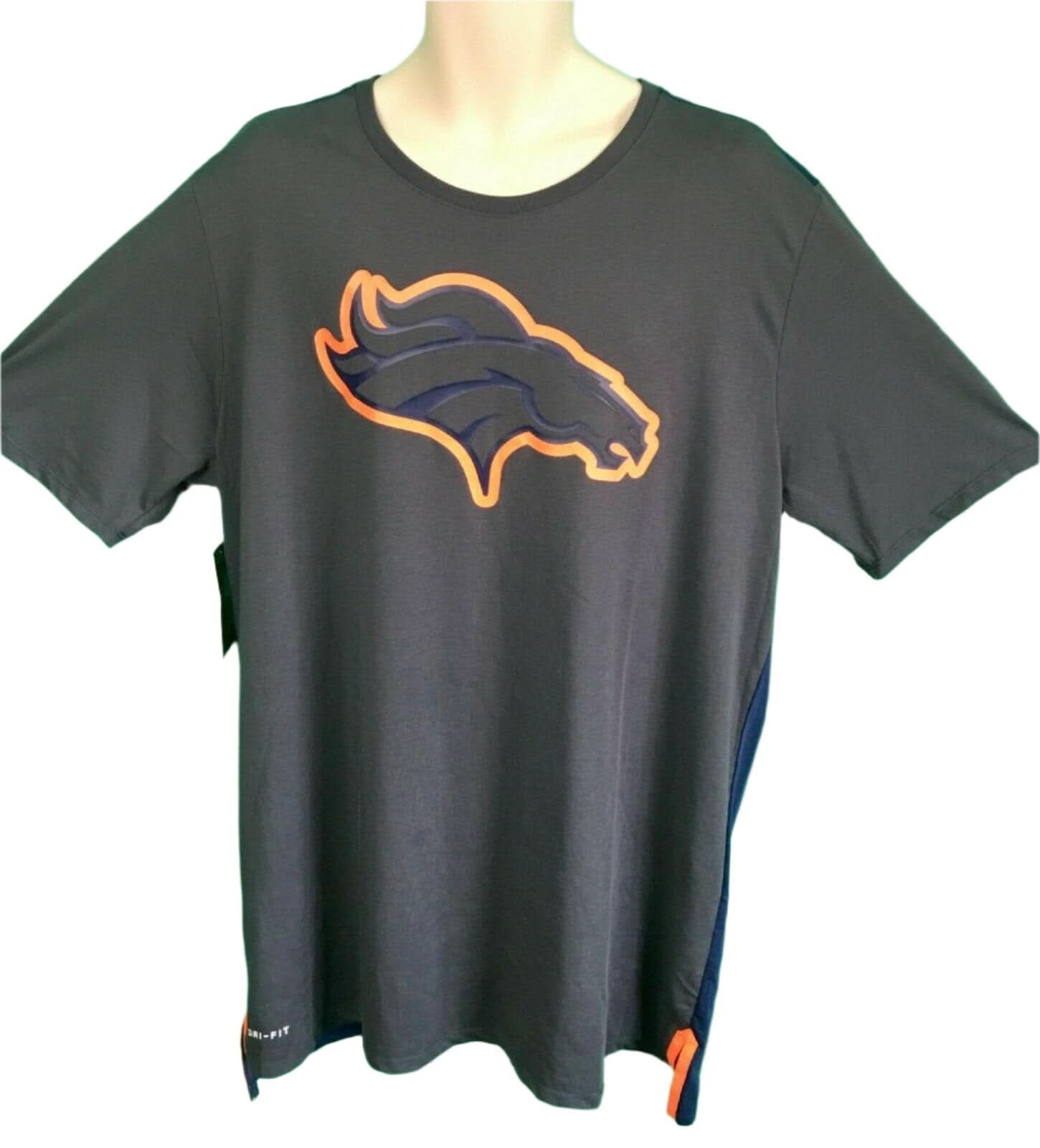 NFL Denver Broncos Sideline Mesh Travel T-Shirt Men's Small NWT