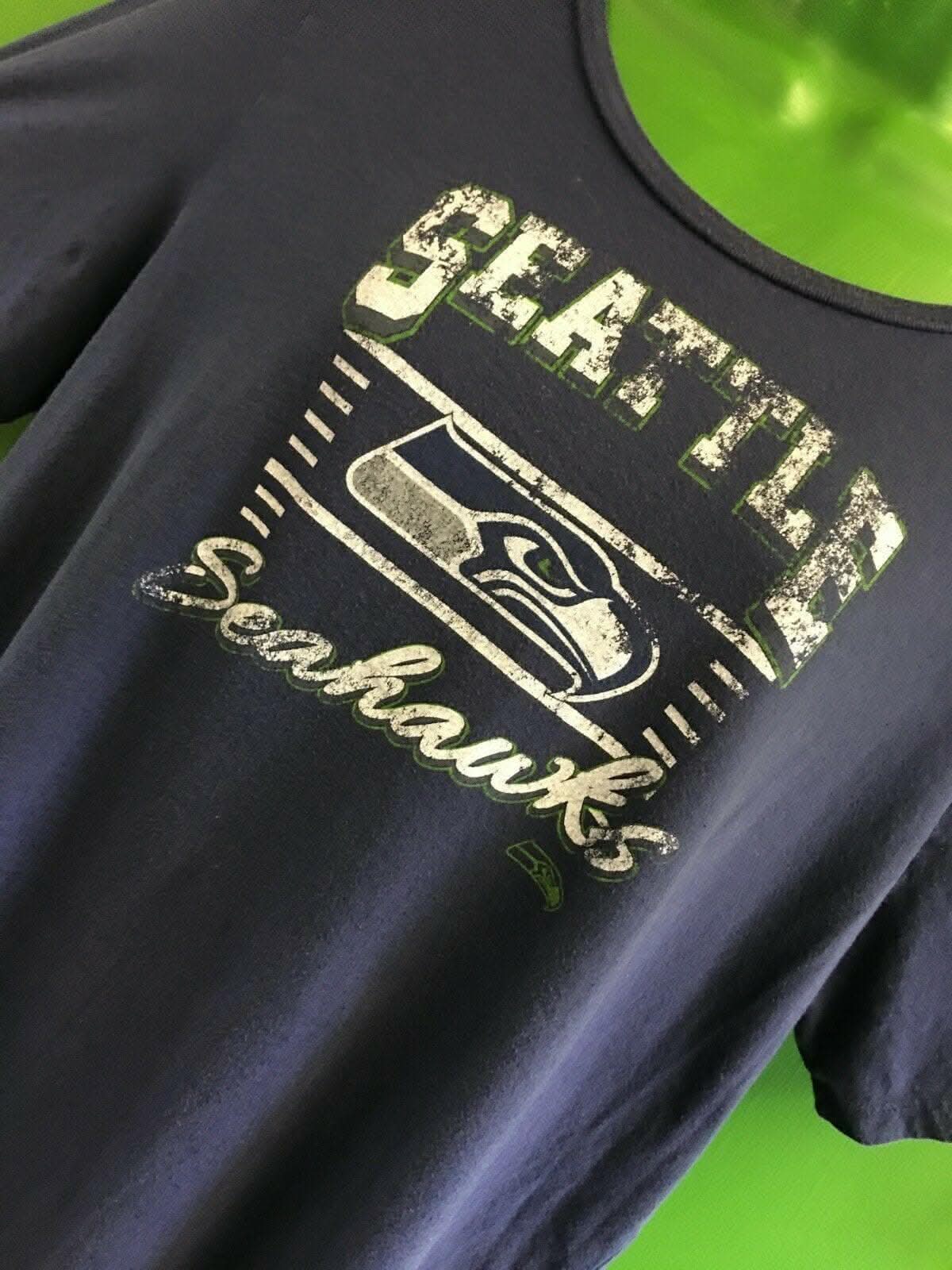 NFL Seattle Seahawks Weathered Looking T-Shirt Women's 3XL