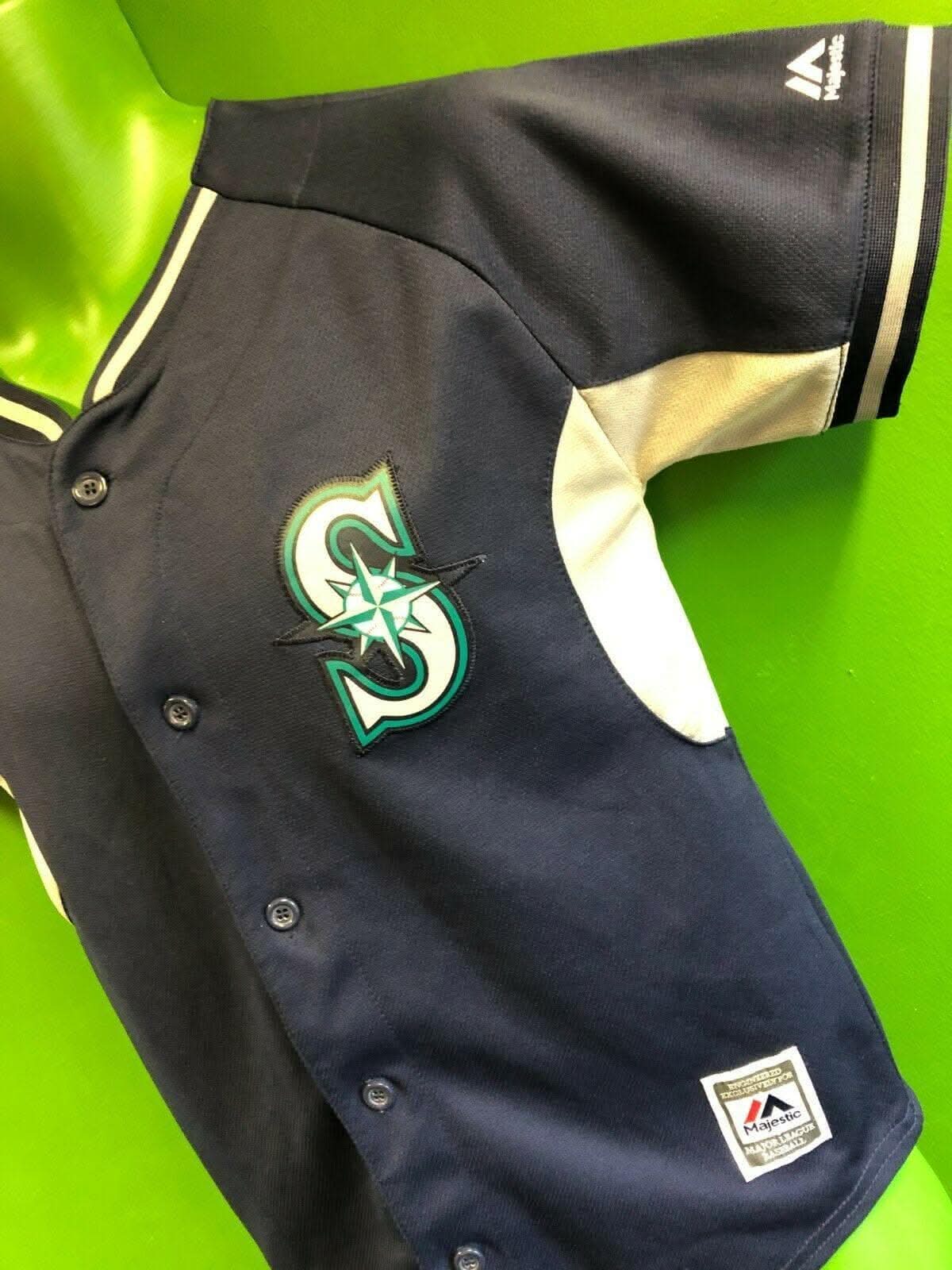 MLB Seattle Mariners Majestic Baseball Jersey Youth Medium 10-12