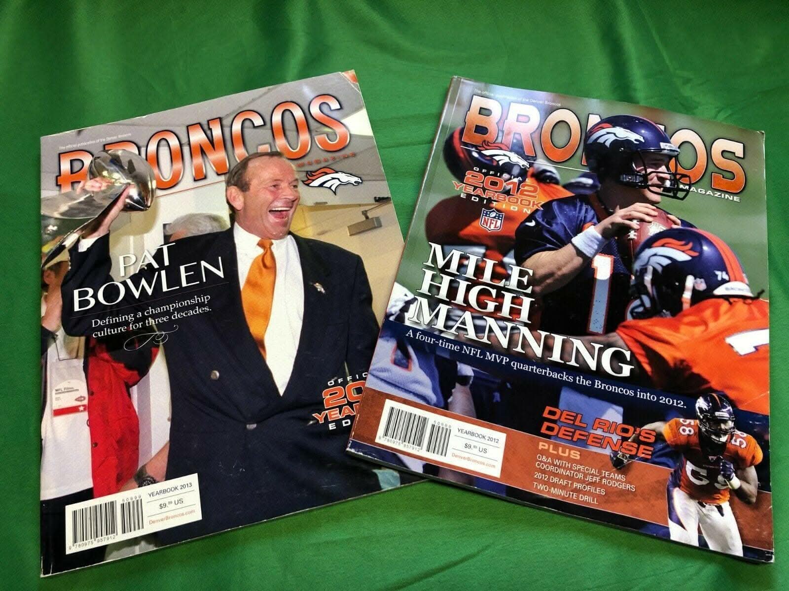 NFL Denver Broncos Magazine 2012 & 2013 Yearbook Edition Lot of 2