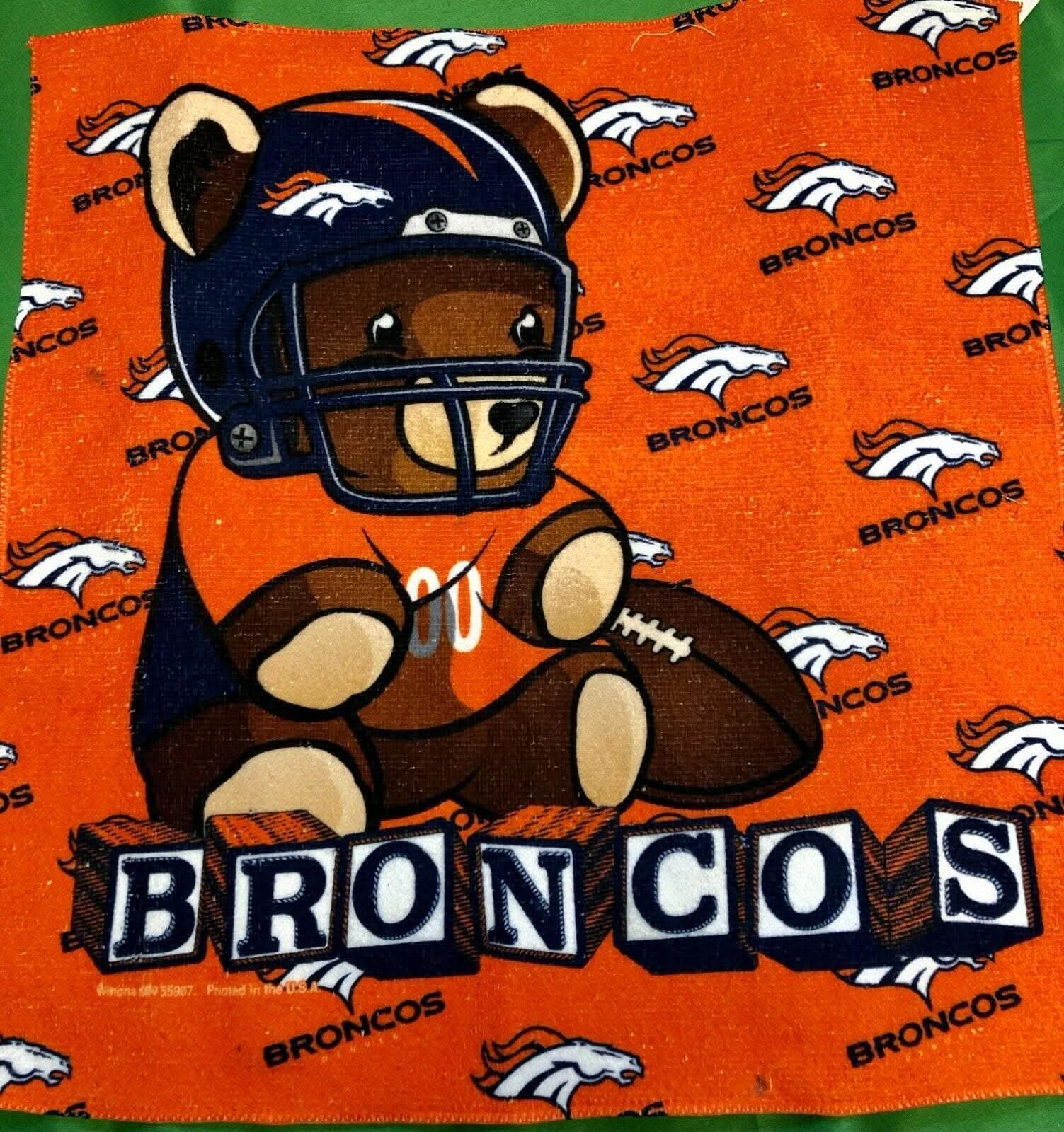 NFL Denver Broncos Baby Changing Pad Absorbent Towel 13" x 13"