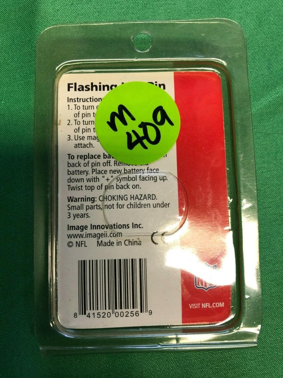 NFL Kansas City Chiefs Vintage Flashing LED Pin New in Package!