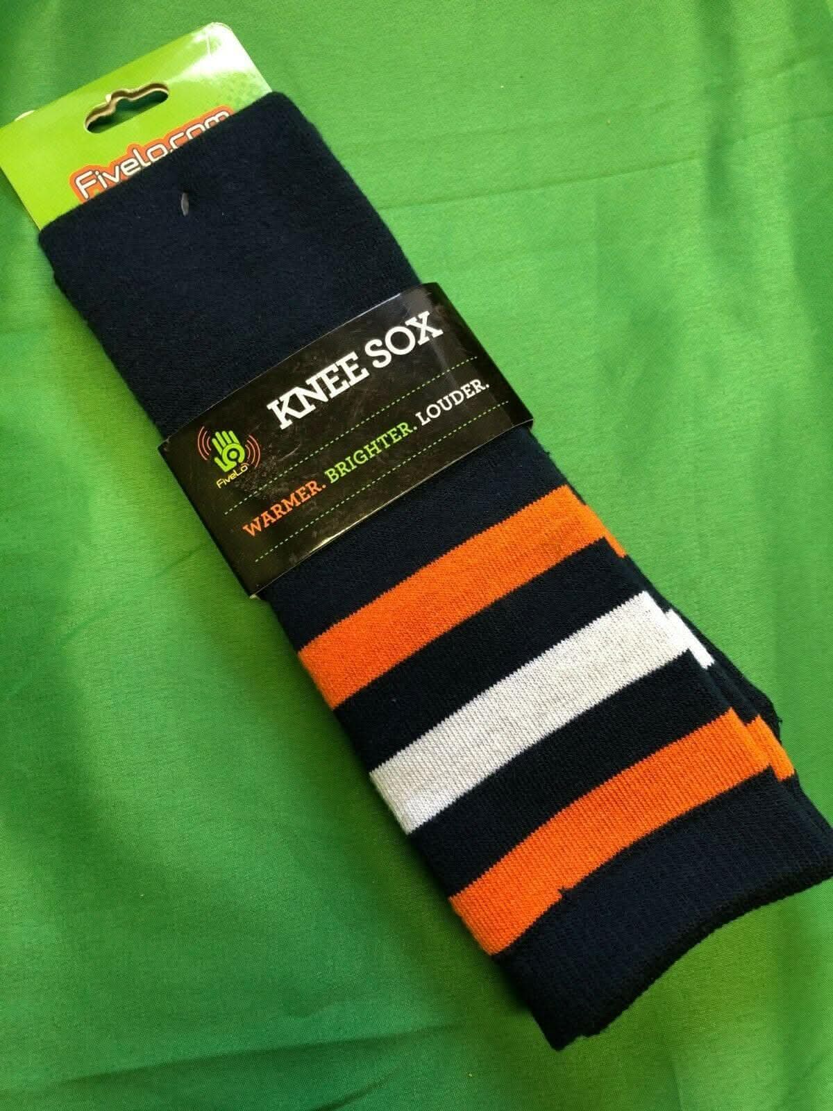 NFL Denver Broncos Chicago Bears Knee Socks Blue Unisex NWT