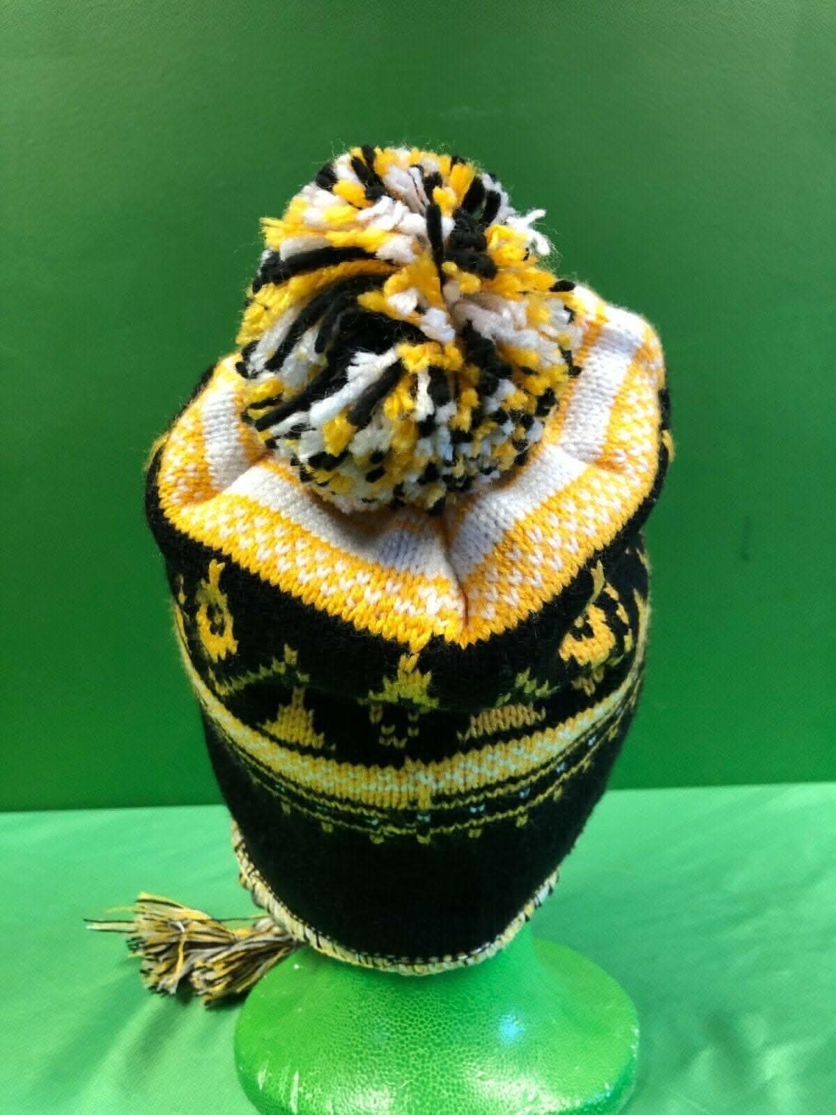 NFL Pittsburgh Steelers Reebok Woolly Bobble Hat w/Tie OSFA