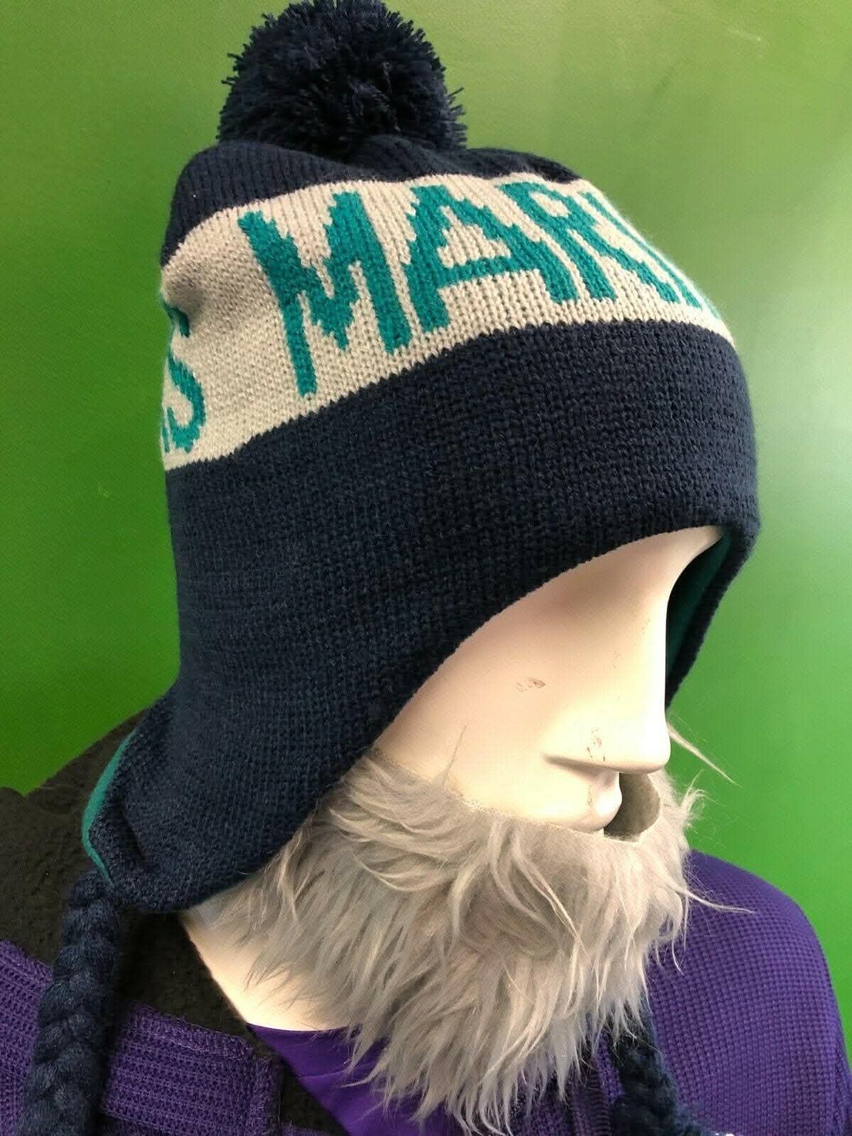 MLB Seattle Mariners Woolly Bobble Hat w/Beard & Tie OSFA