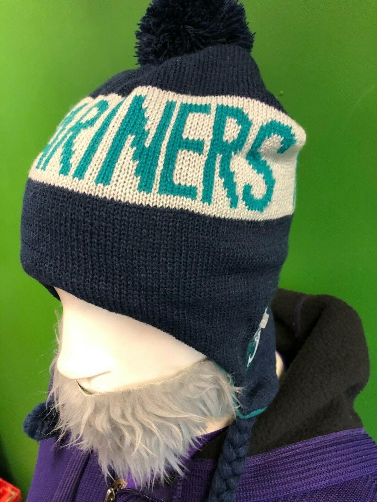 MLB Seattle Mariners Woolly Bobble Hat w/Beard & Tie OSFA