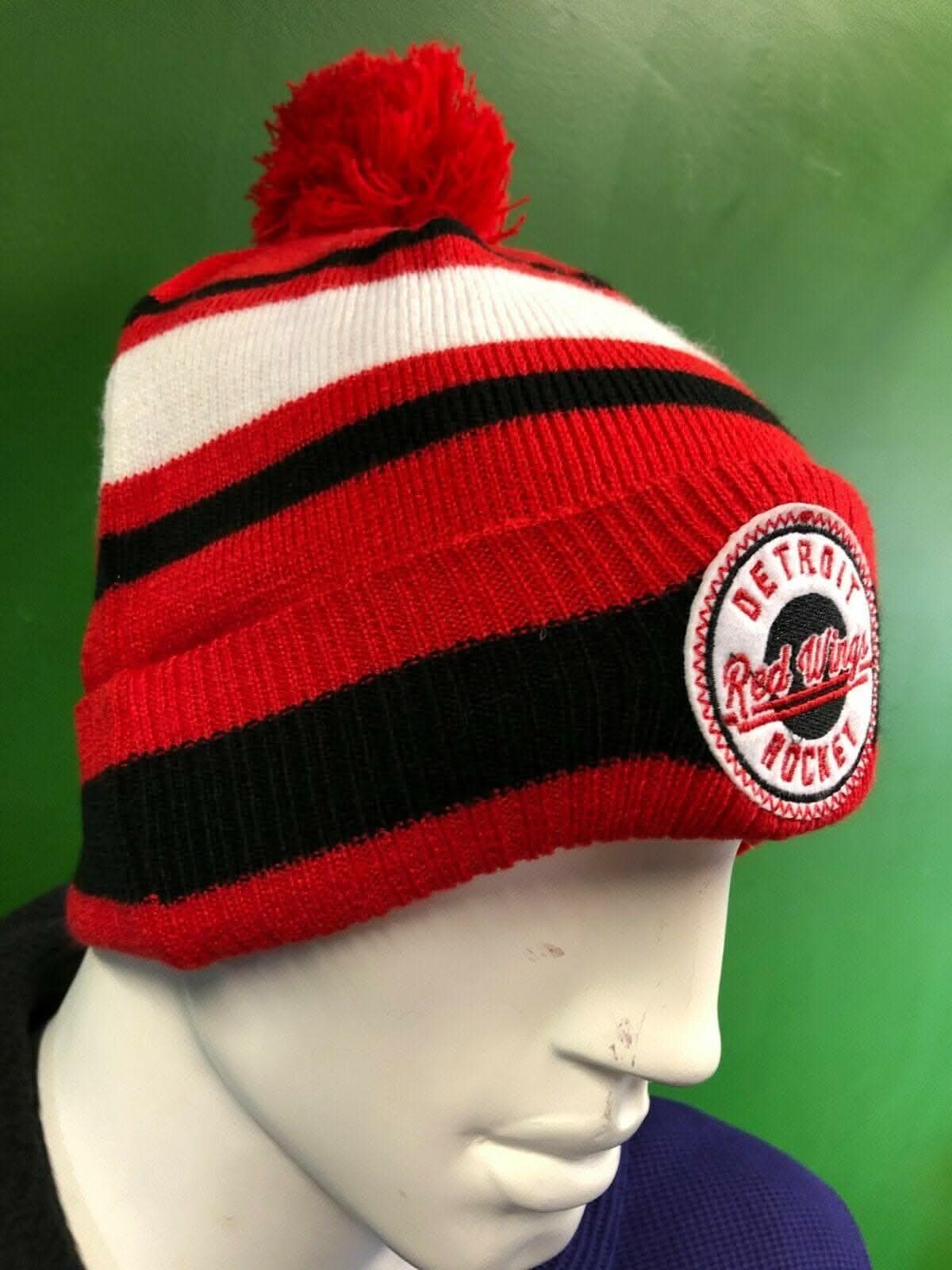 NHL Detroit Red Wings Woolly Bobble Hat Youth OSFA 8-20