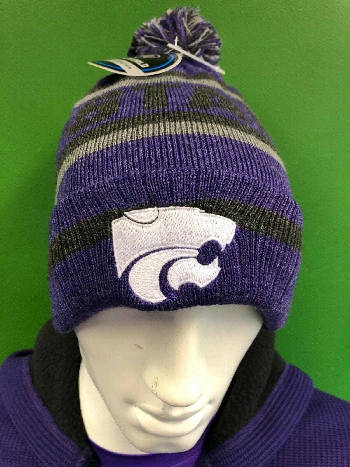 NCAA Kansas State Wildcats Woolly Beanie Hat Striped OSFA NWT