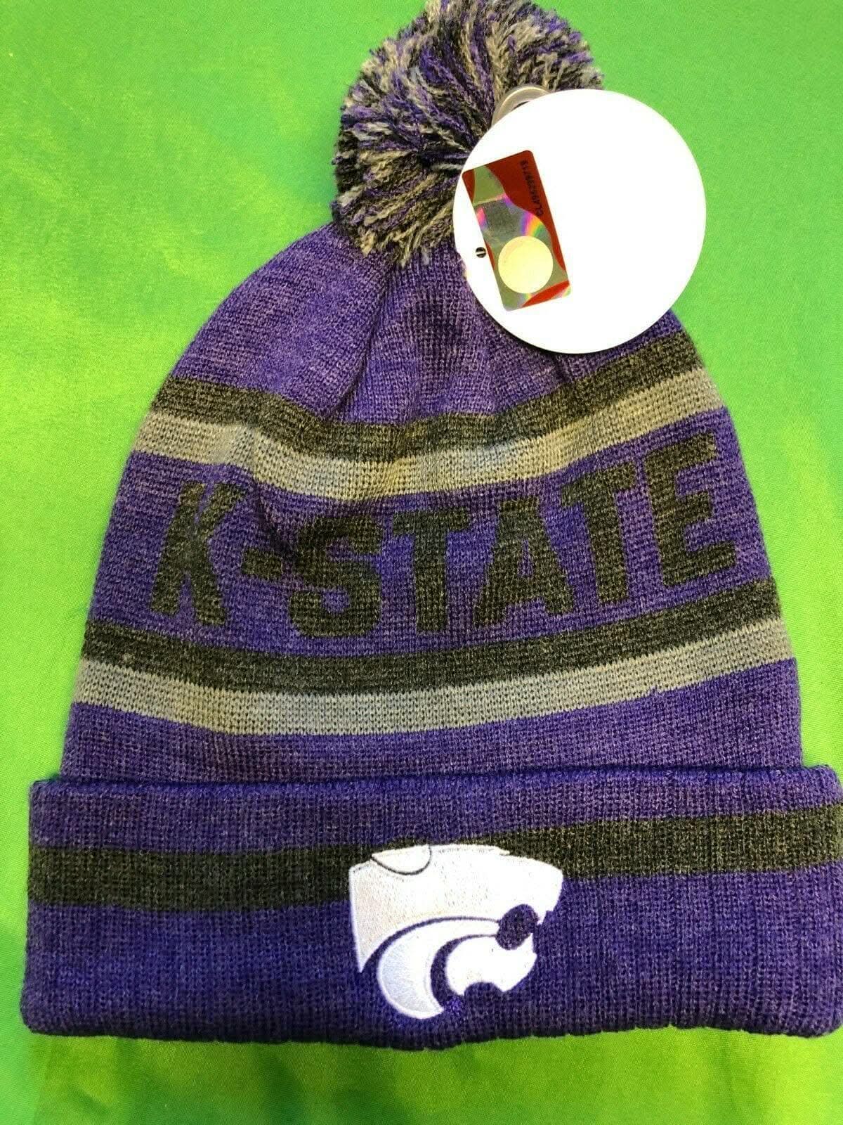 NCAA Kansas State Wildcats Woolly Beanie Hat Striped OSFA NWT