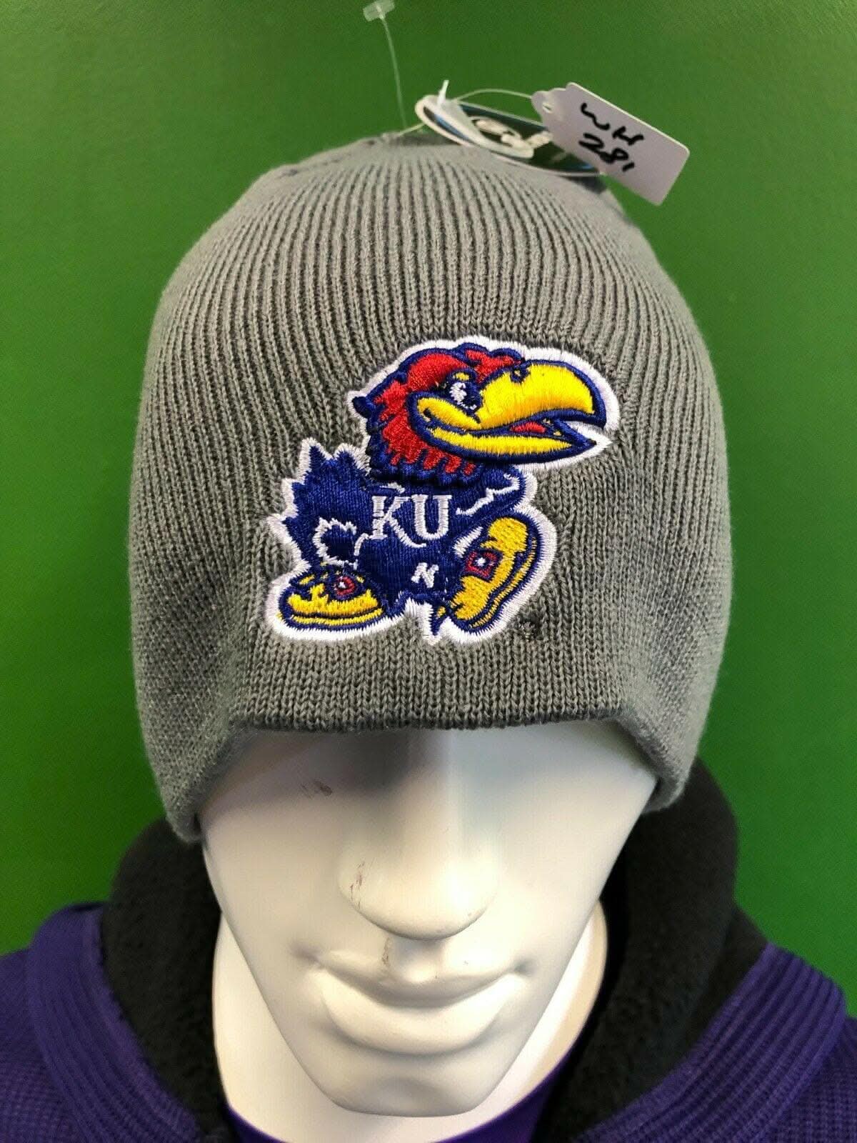 NCAA Kansas Jayhawks Woolly Beanie Hat Blue OSFA NWT