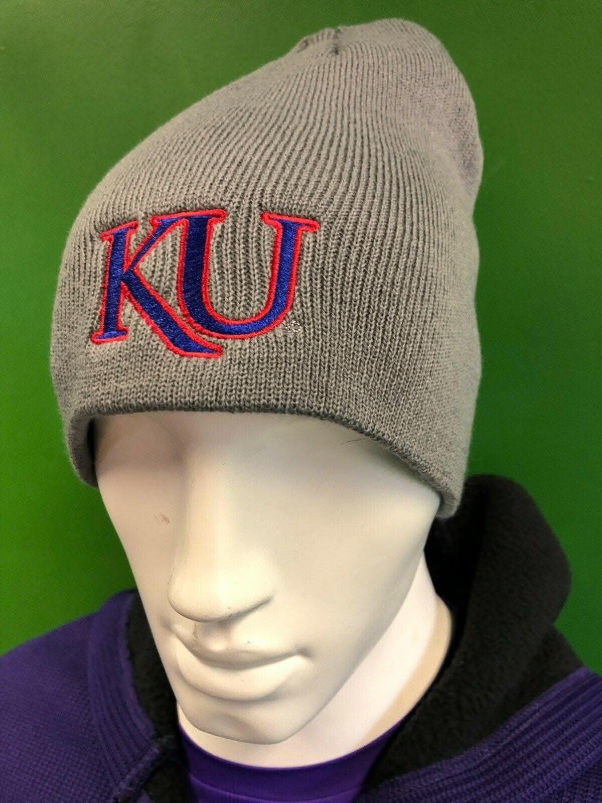 NCAA Kansas Jayhawks Woolly Beanie Hat Blue OSFA NWT