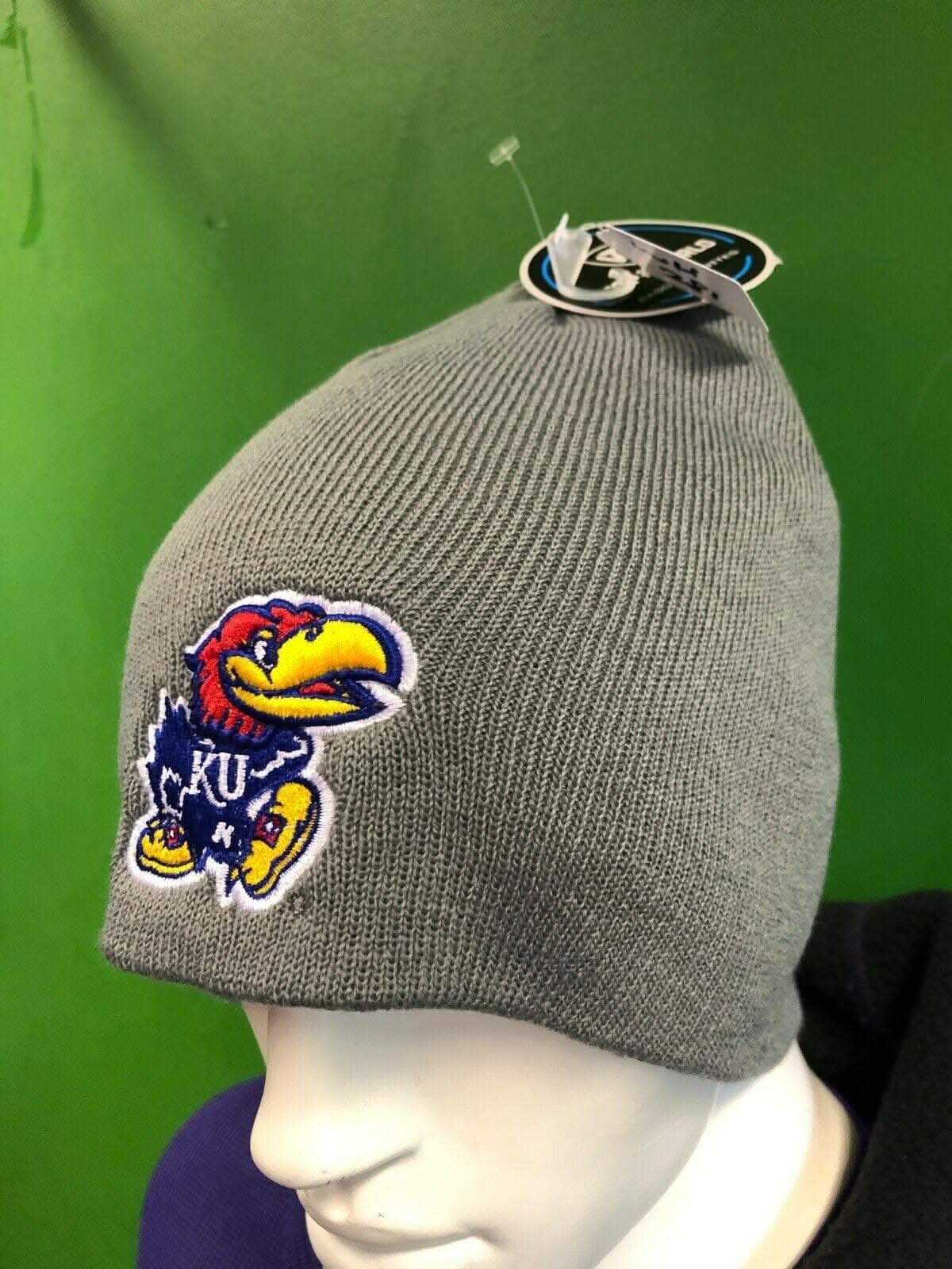 NCAA Kansas Jayhawks Woolly Beanie Hat Blue OSFA NWT