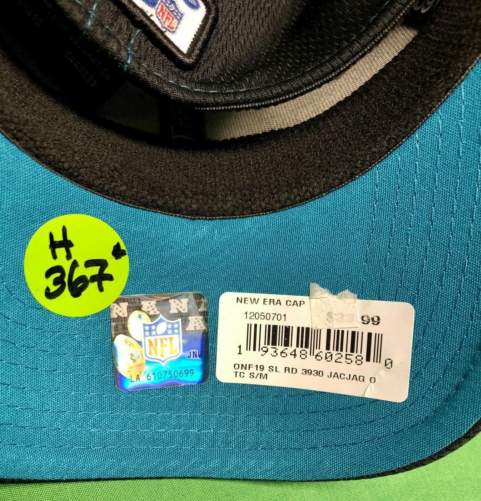 NFL Jacksonville Jaguars New ERa 39THIRTY Sideline Hat Cap NWT Small-Medium