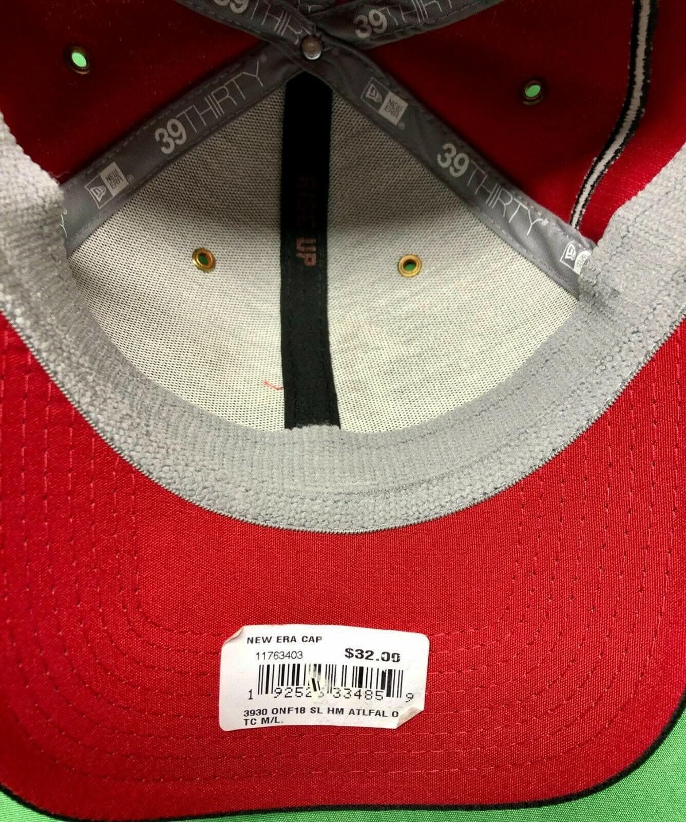 NFL Atlanta Falcons New Era 39THIRTY Sideline Hat Cap NWT Medium-Large
