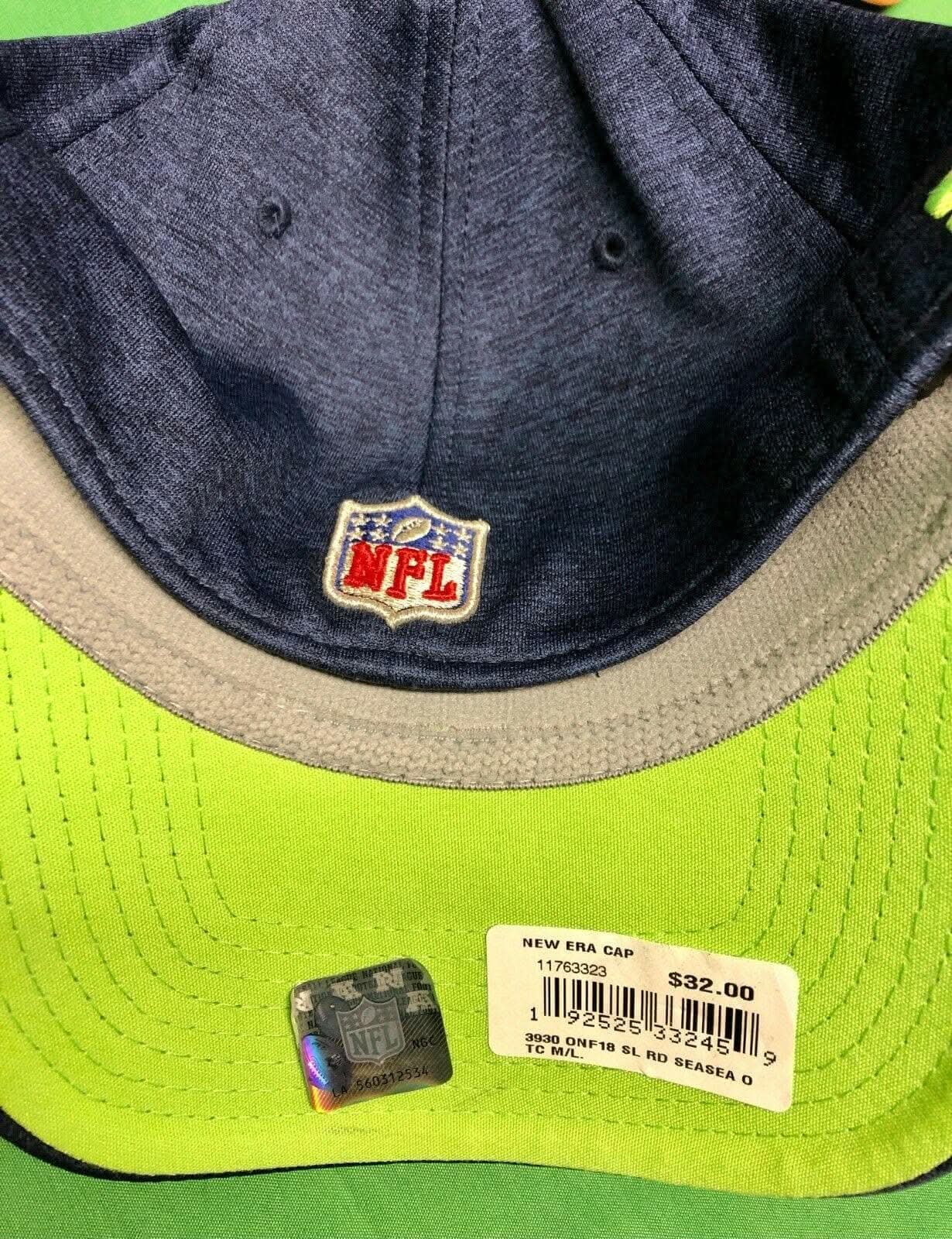 NFL Seattle Seahawks New Era 39THIRTY Sideline Hat Cap NWT Medium-Large