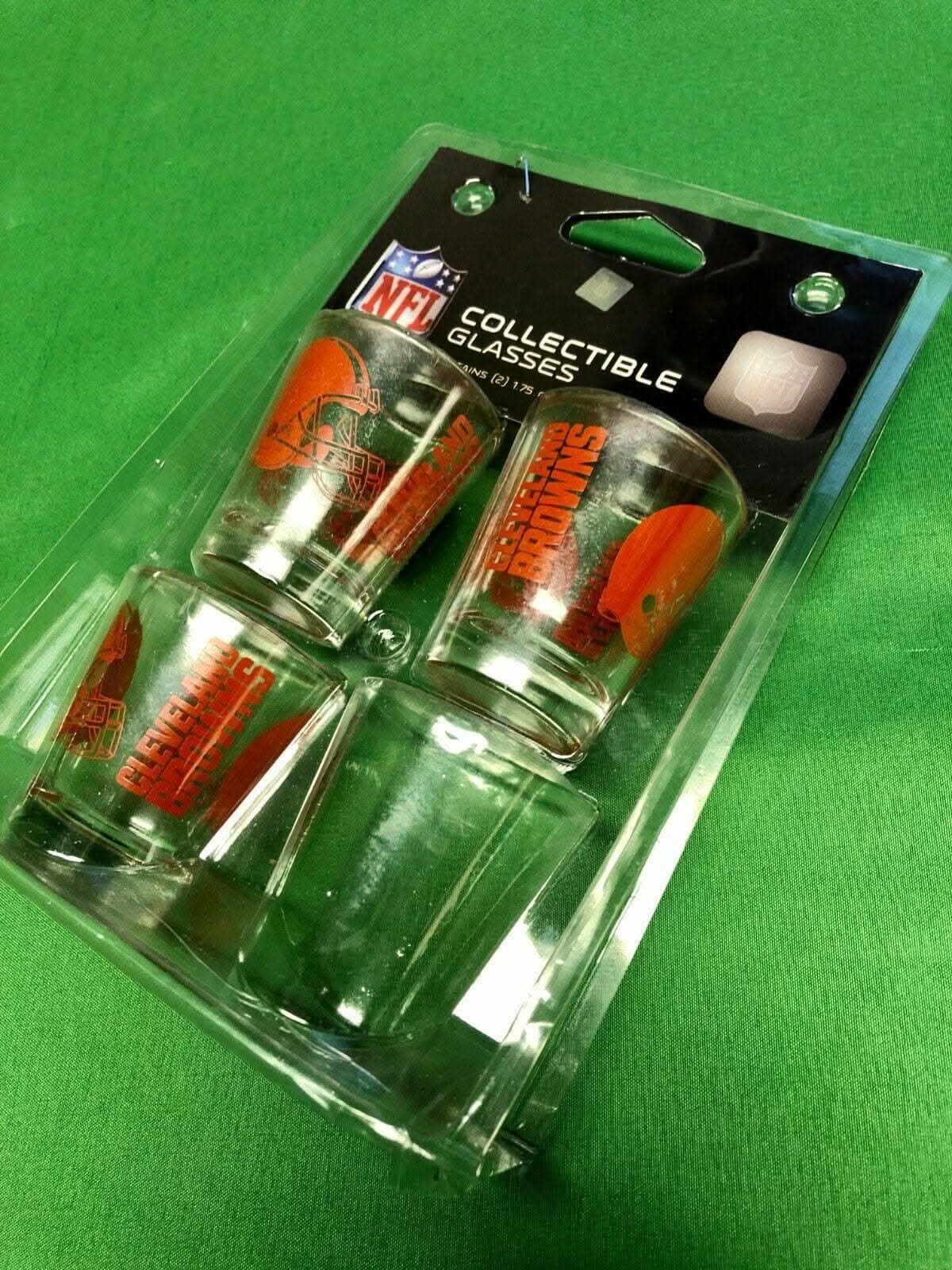 NFL Cleveland Browns Set of 3 Collectible Shot Glasses NWT Great Gift!