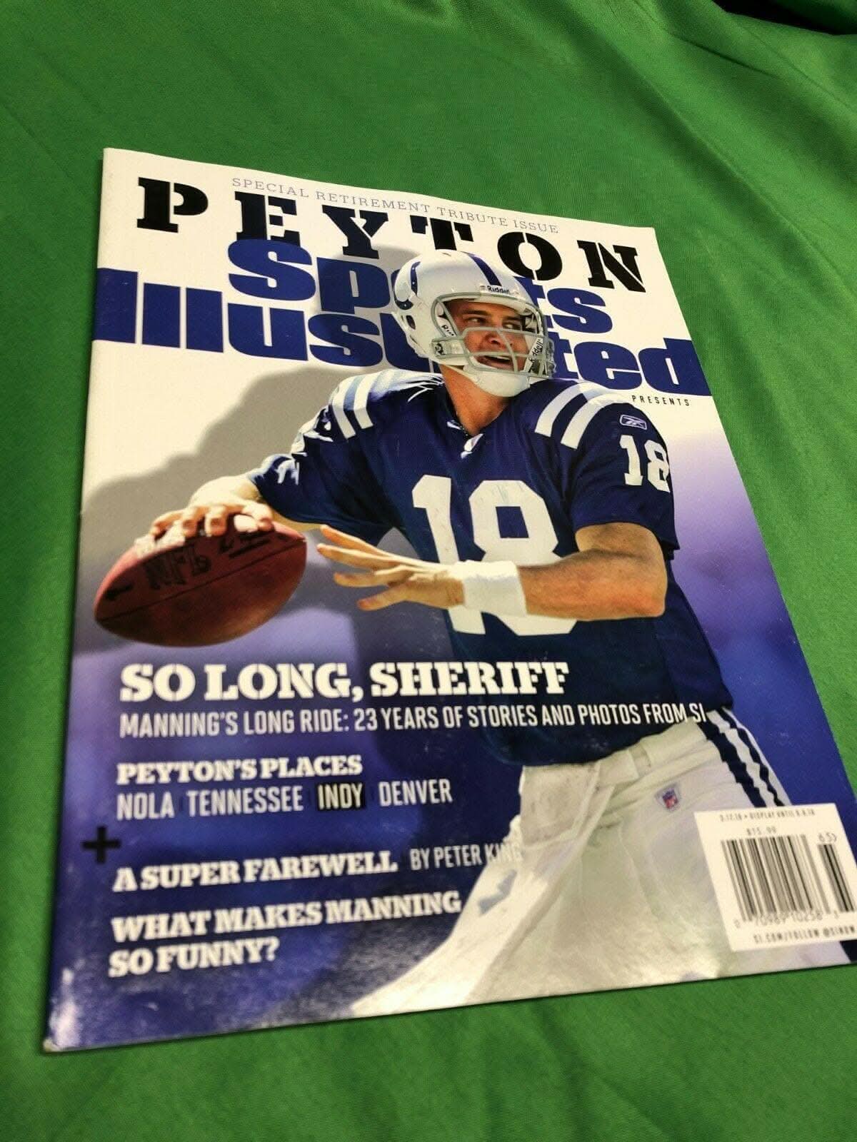NFL Indianapolis Colts Peyton Manning Sports Illustrated Retirement Issue