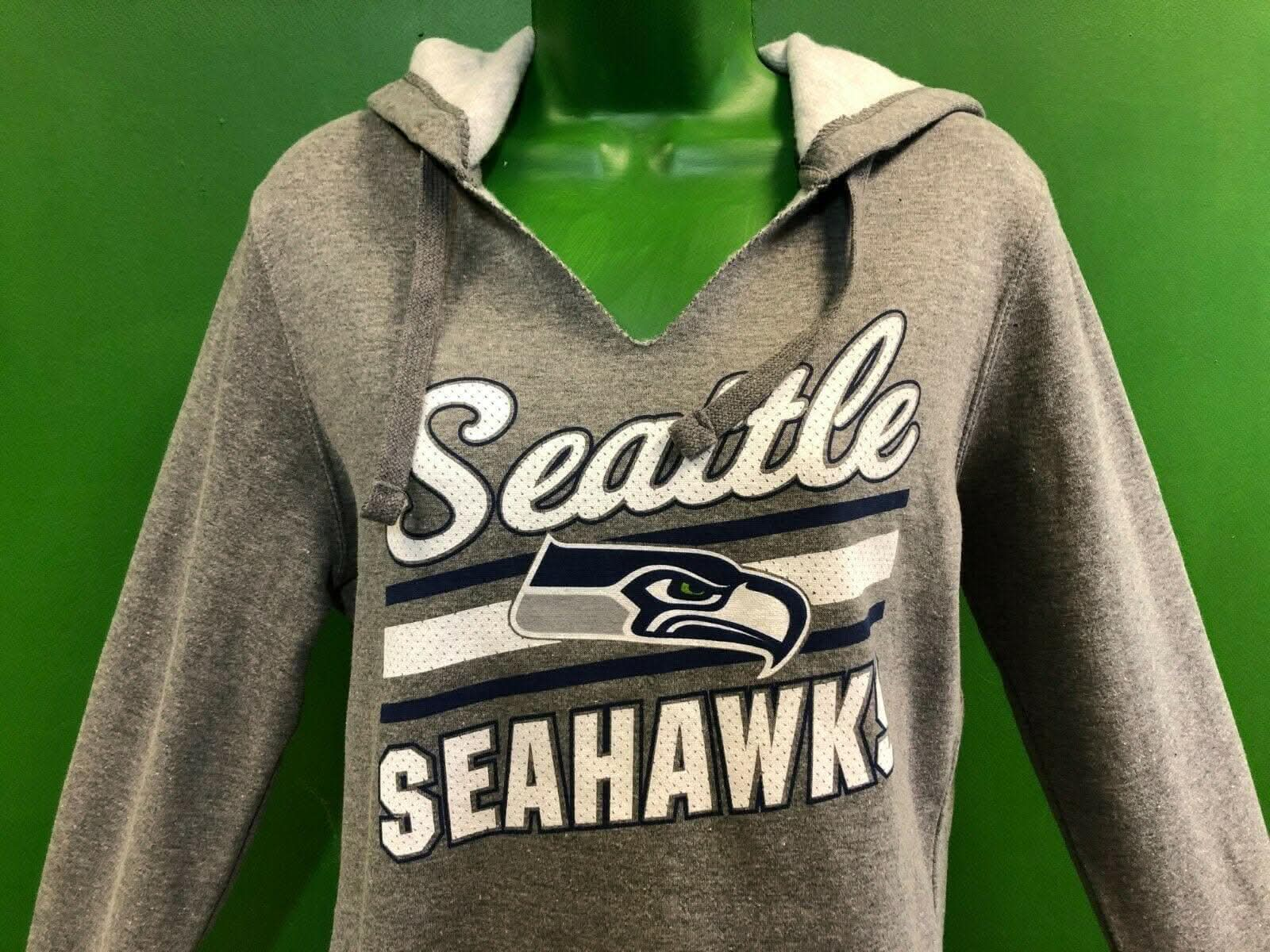 NFL Seattle Seahawks Majestic Heathered Grey Hoodie Women's Medium NWT