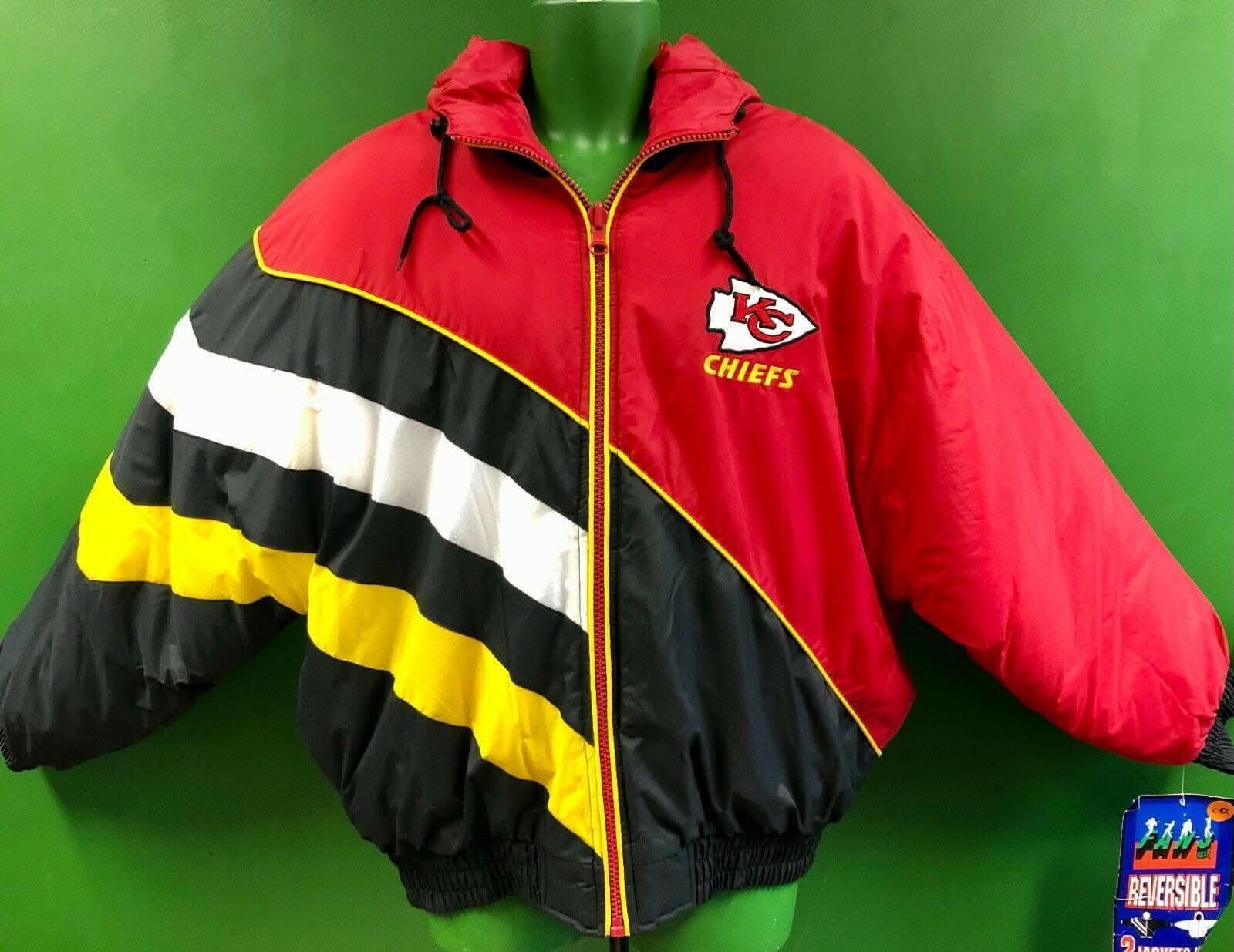 NFL Kansas City Chiefs GameDay Reversible Vintage Jacket NWT Men's Large