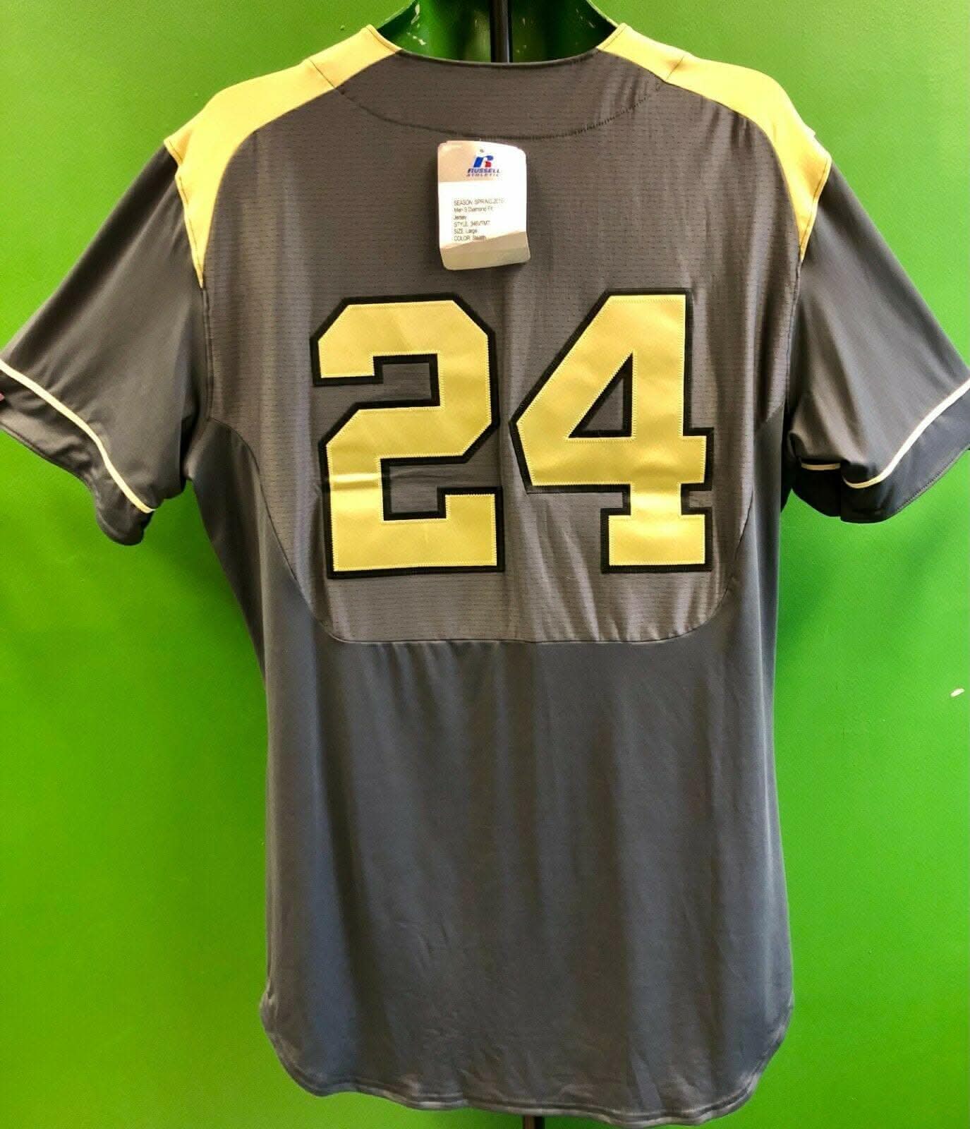 NCAA Purdue Boilermakers Russell Baseball-Style Jersey Men's Large NWT