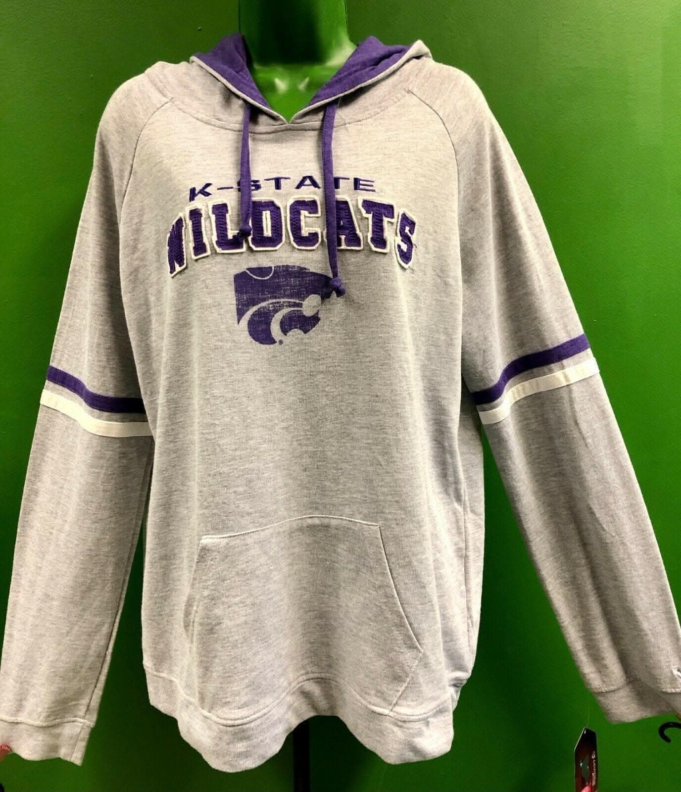NCAA Kansas State Wildcats Colosseum Soft Grey Hoodie Women's XL NWT
