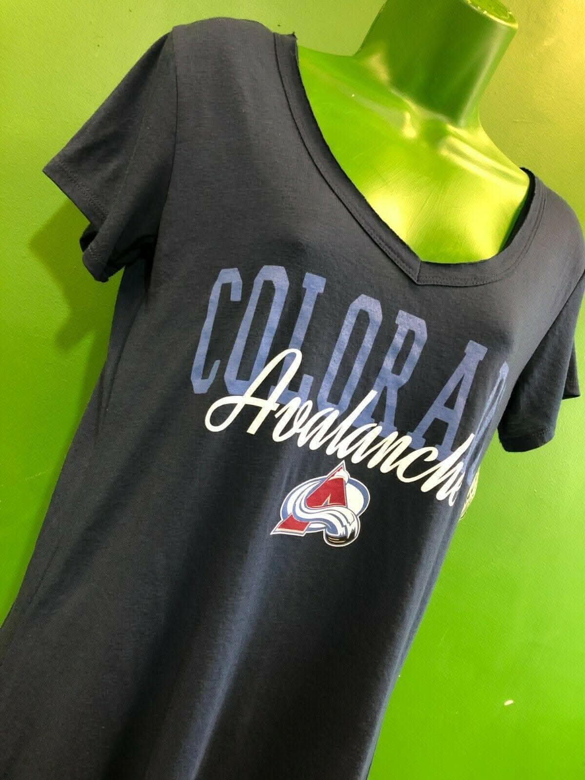 NHL Colorado Avalanche V-Neck T-Shirt Women's Large NWT