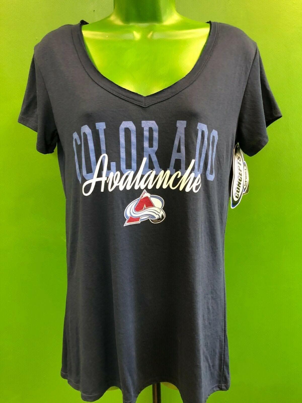 NHL Colorado Avalanche V-Neck T-Shirt Women's Large NWT