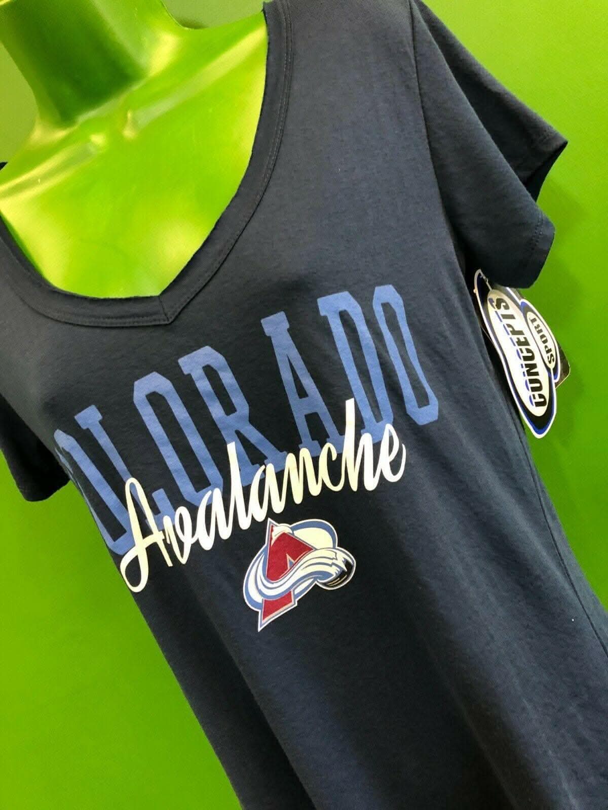 NHL Colorado Avalanche V-Neck T-Shirt Women's Large NWT
