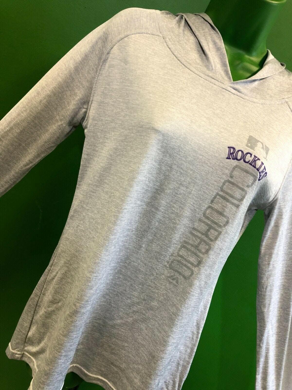 MLB Colorado Rockies Majestic L/S T-Shirt Hoodie Women's Medium NWT