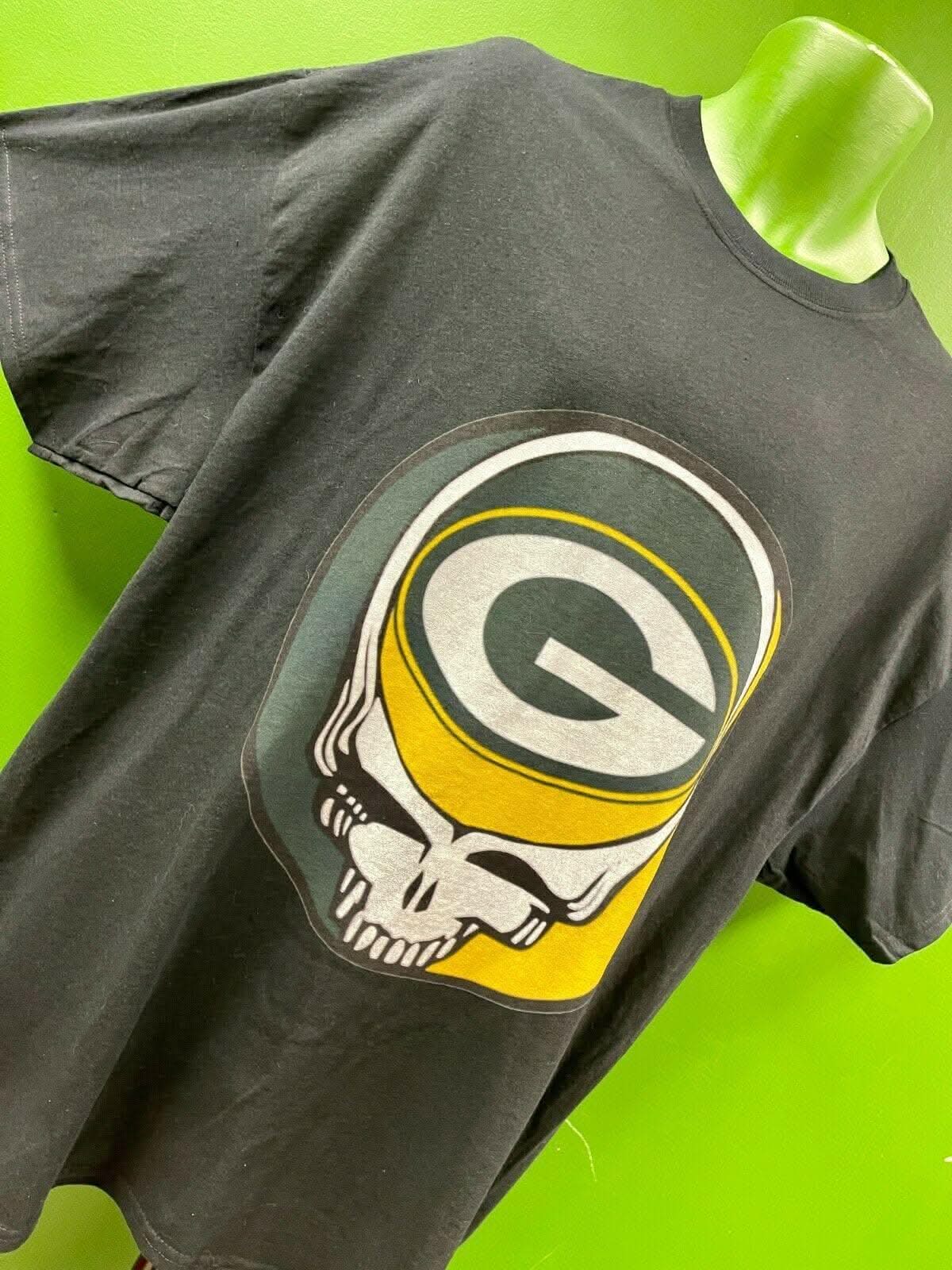 NFL Green Bay Packers Custom Skull T-Shirt Men's 2X-Large