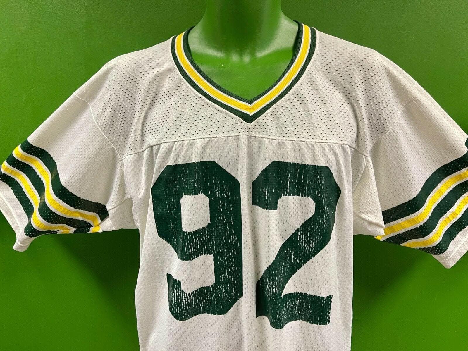 NFL Green Bay Packers White #92 Vintage Champion Jersey Men's 44 large