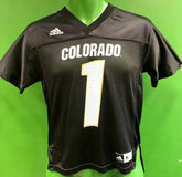 NCAA Colorado Buffaloes Black Adidas Jersey Youth Medium 10-12