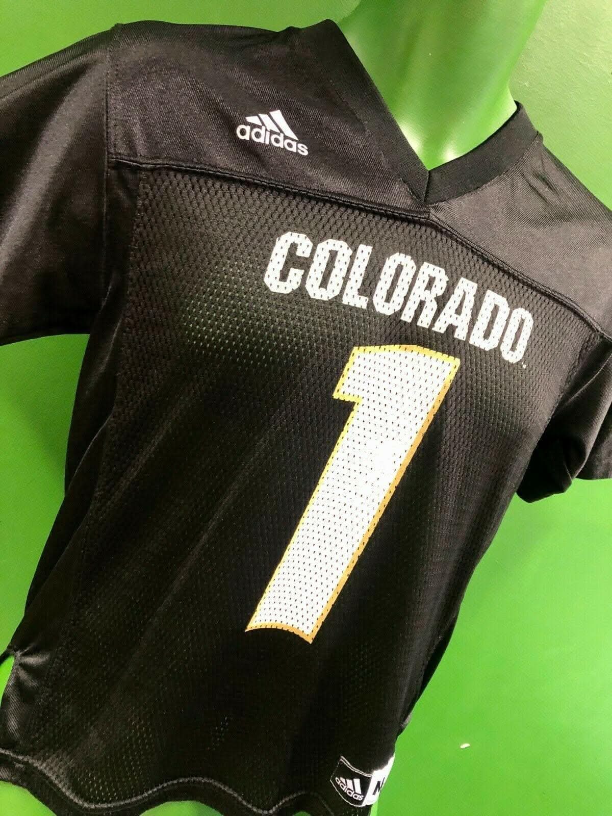 NCAA Colorado Buffaloes Black Adidas Jersey Youth Medium 10-12