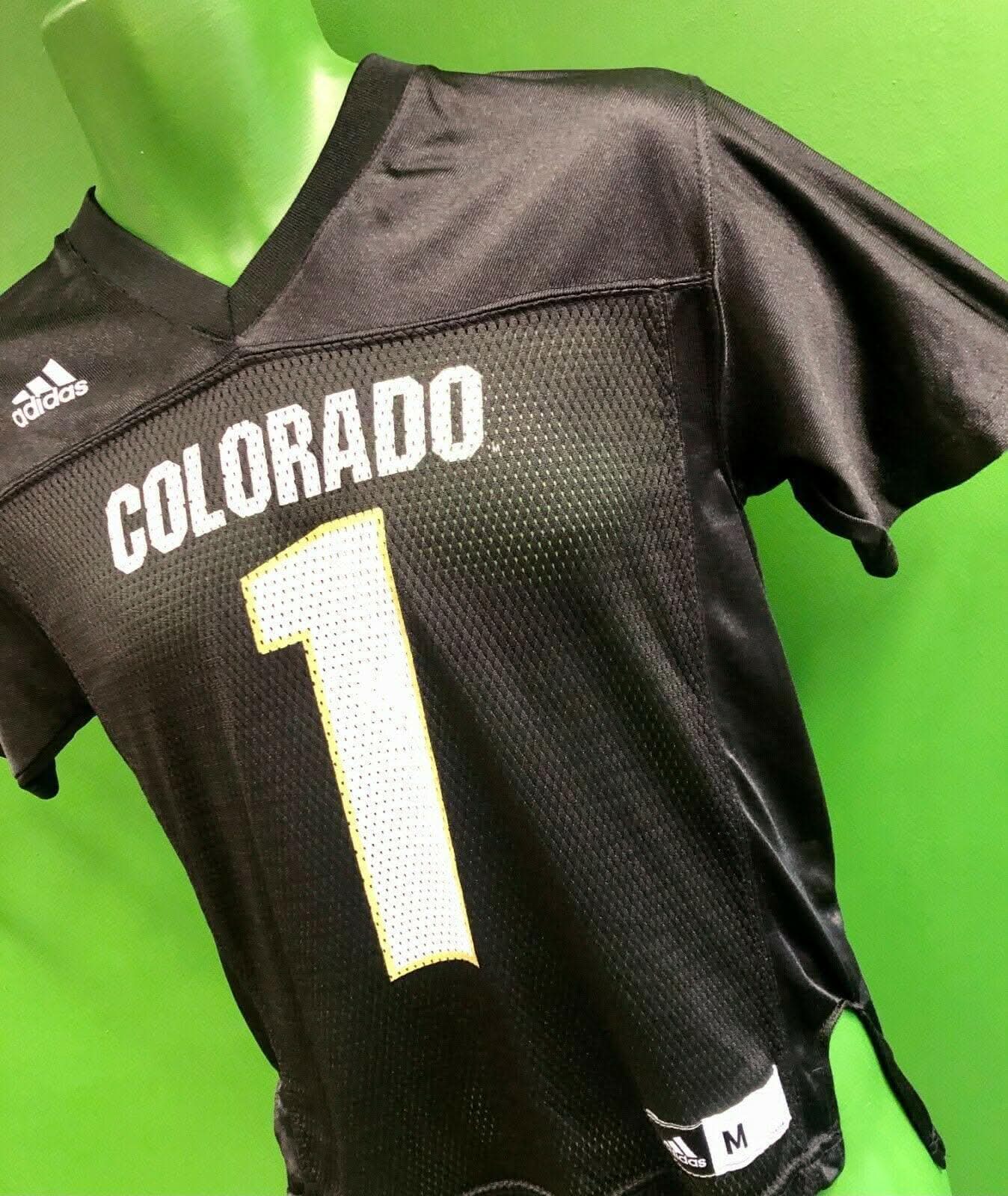 NCAA Colorado Buffaloes Black Adidas Jersey Youth Medium 10-12