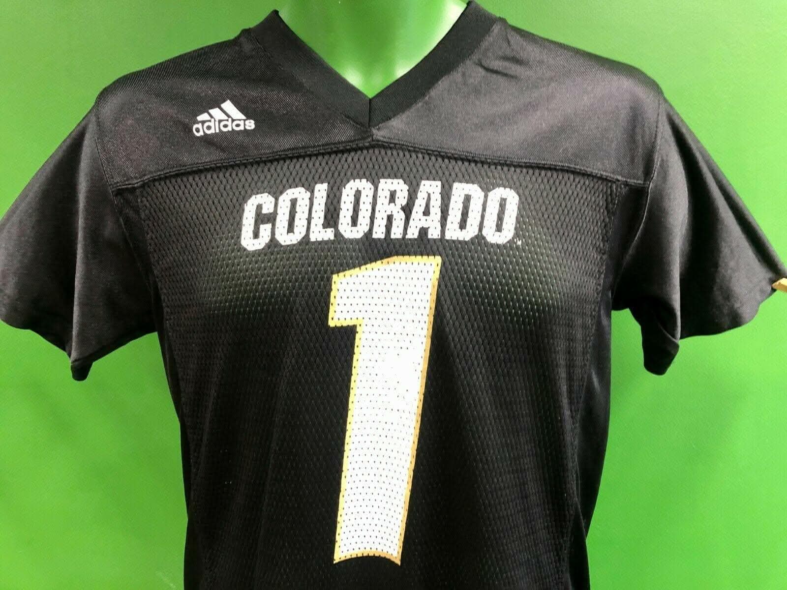 NCAA Colorado Buffaloes Black Adidas Jersey Youth Medium 10-12