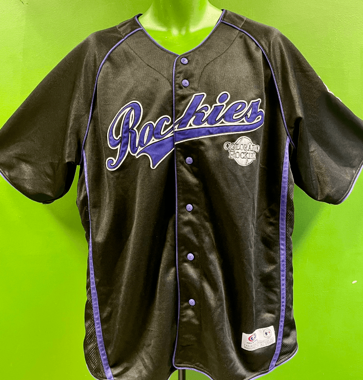 MLB Colorado Rockies Beautiful Black Stitched Jersey Men's XL