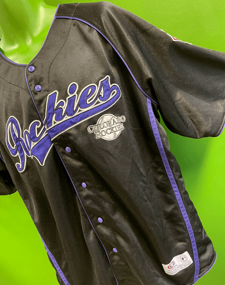 MLB Colorado Rockies Beautiful Black Stitched Jersey Men's XL