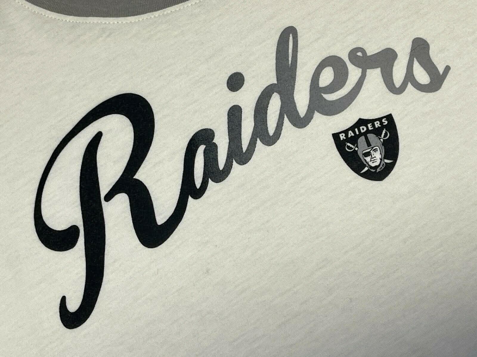 NFL Las Vegas Raiders '47 Raglan Splitter L-S T-Shirt Women's med NWT