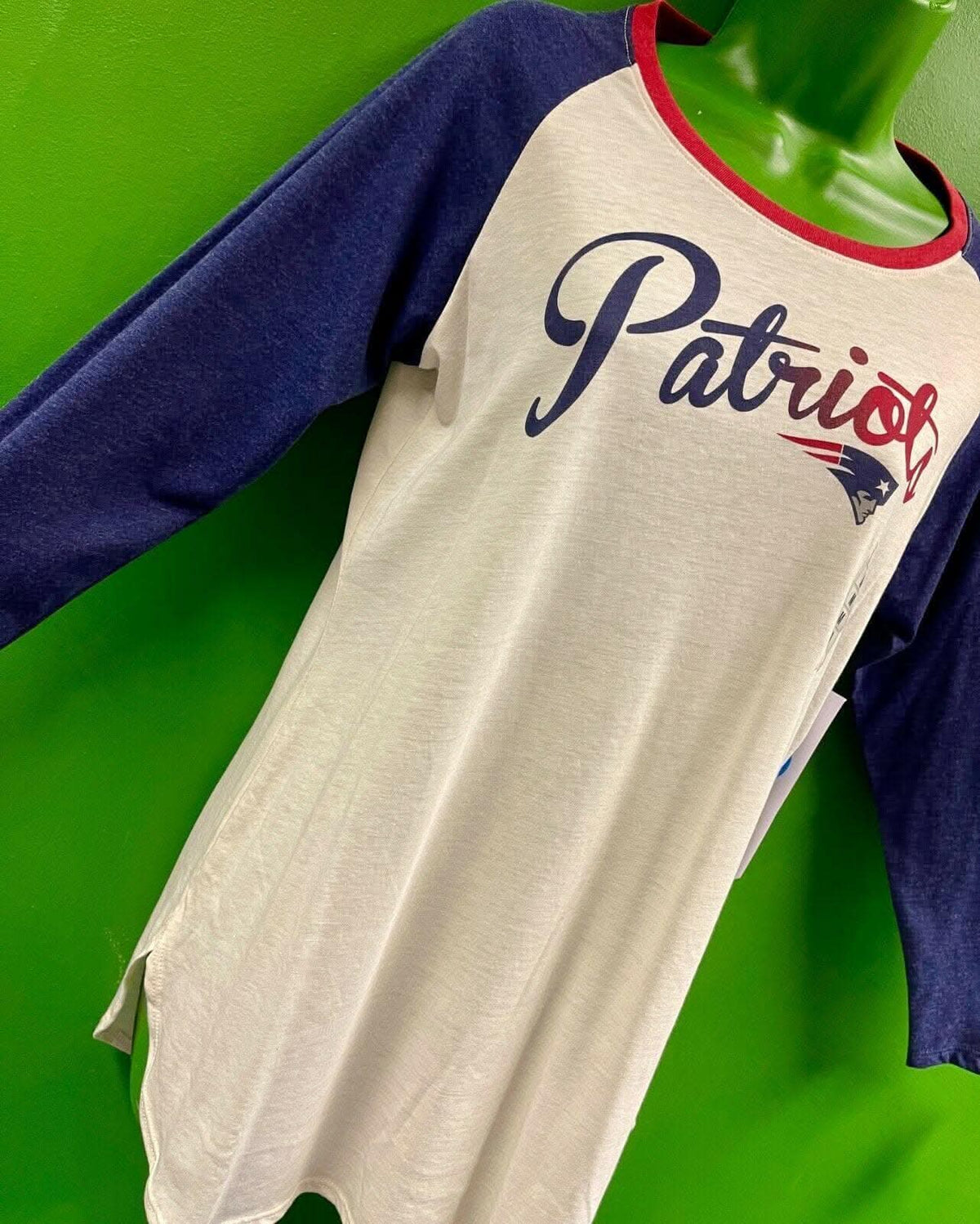 NFL New England Patriots '47 Raglan Splitter T-Shirt Women's large NWT