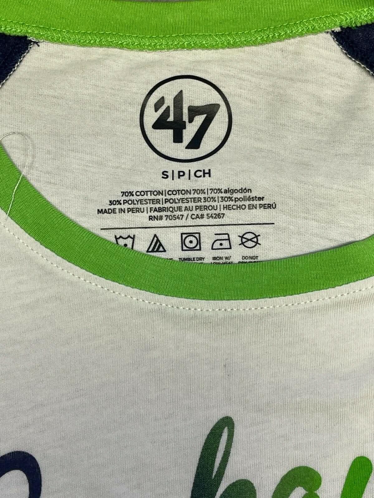 NFL Seattle Seahawks '47 Raglan Splitter T-Shirt Women's Small NWT