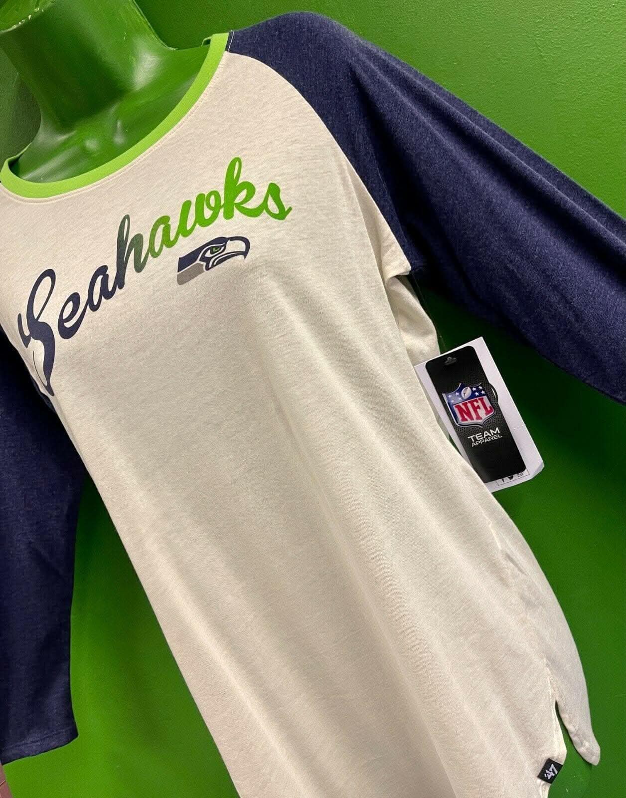 NFL Seattle Seahawks '47 Raglan Splitter T-Shirt Women's XL NWT