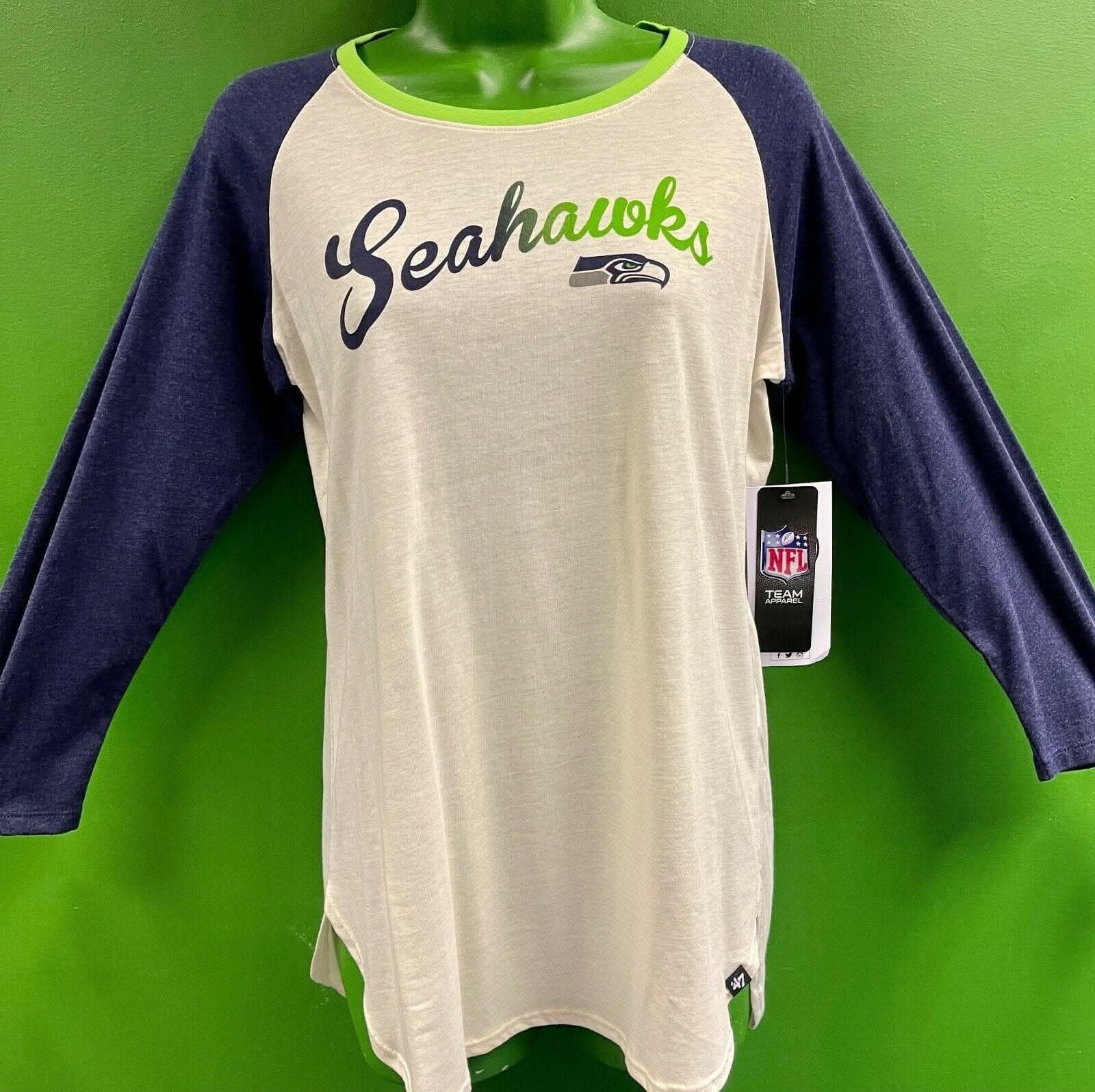 NFL Seattle Seahawks '47 Raglan Splitter T-Shirt Women's XL NWT